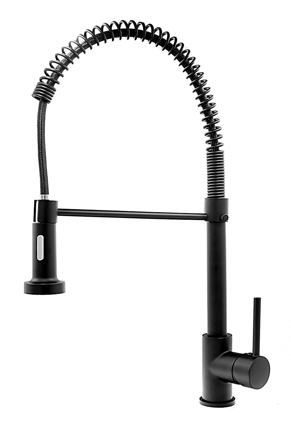 Faizee Möbel Granitspüle Granitspüle 48x50 Beige Spirale + Spiral Spülbecken Schwarz Armatur mit Küchenspüle