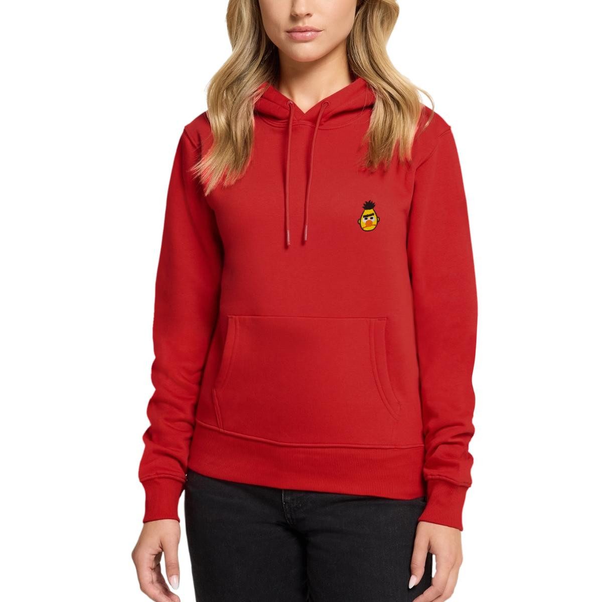 Spreadshirt Hoodie Sesamstraße Bert Als Stickmotiv Damen Premium Hoodie (1-tlg)