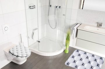 Sanilo Badaccessoire-Set Comfort, Komplett-Set, 3 tlg., bestehend aus WC-Sitz, Badteppich und Waschbeckenstöpsel
