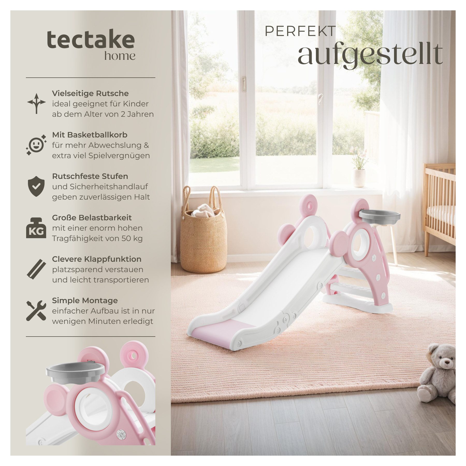 tectake Rutsche Kinderrutsche, ab 2 Jahren günstig online kaufen