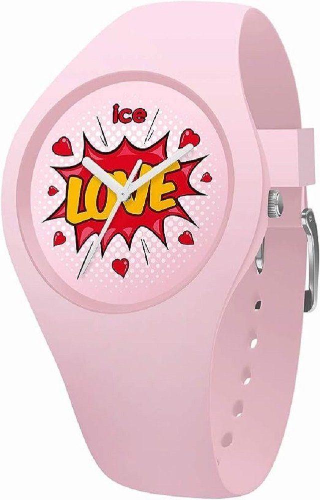 ice-watch Quarzuhr, ICE-WATCH - ICE love Splash - Rosa Damenuhr mit  Silikonarmband