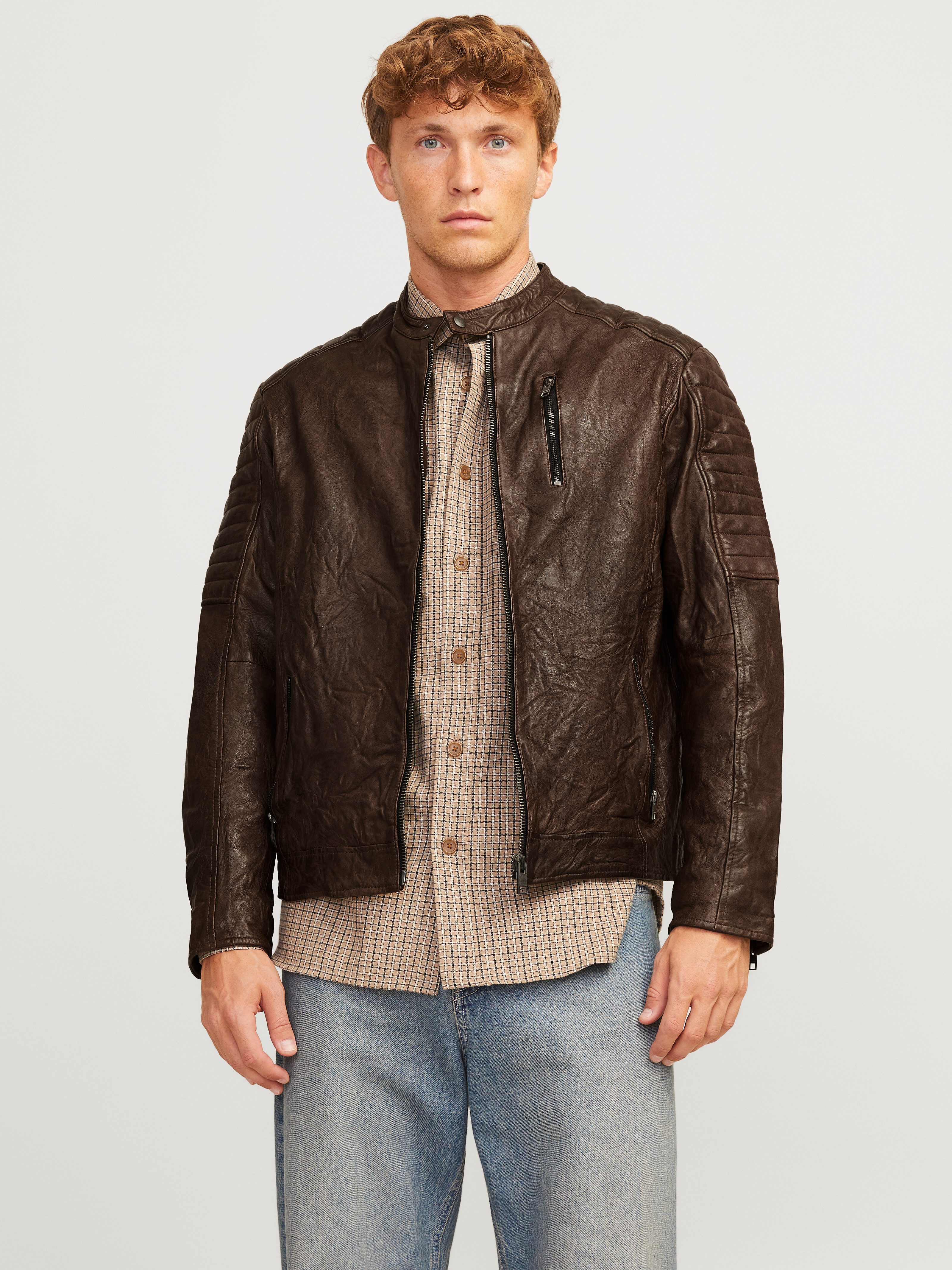 Jack & Jones Lederjacke JJERICHARD LEATHER JACKET NOOS