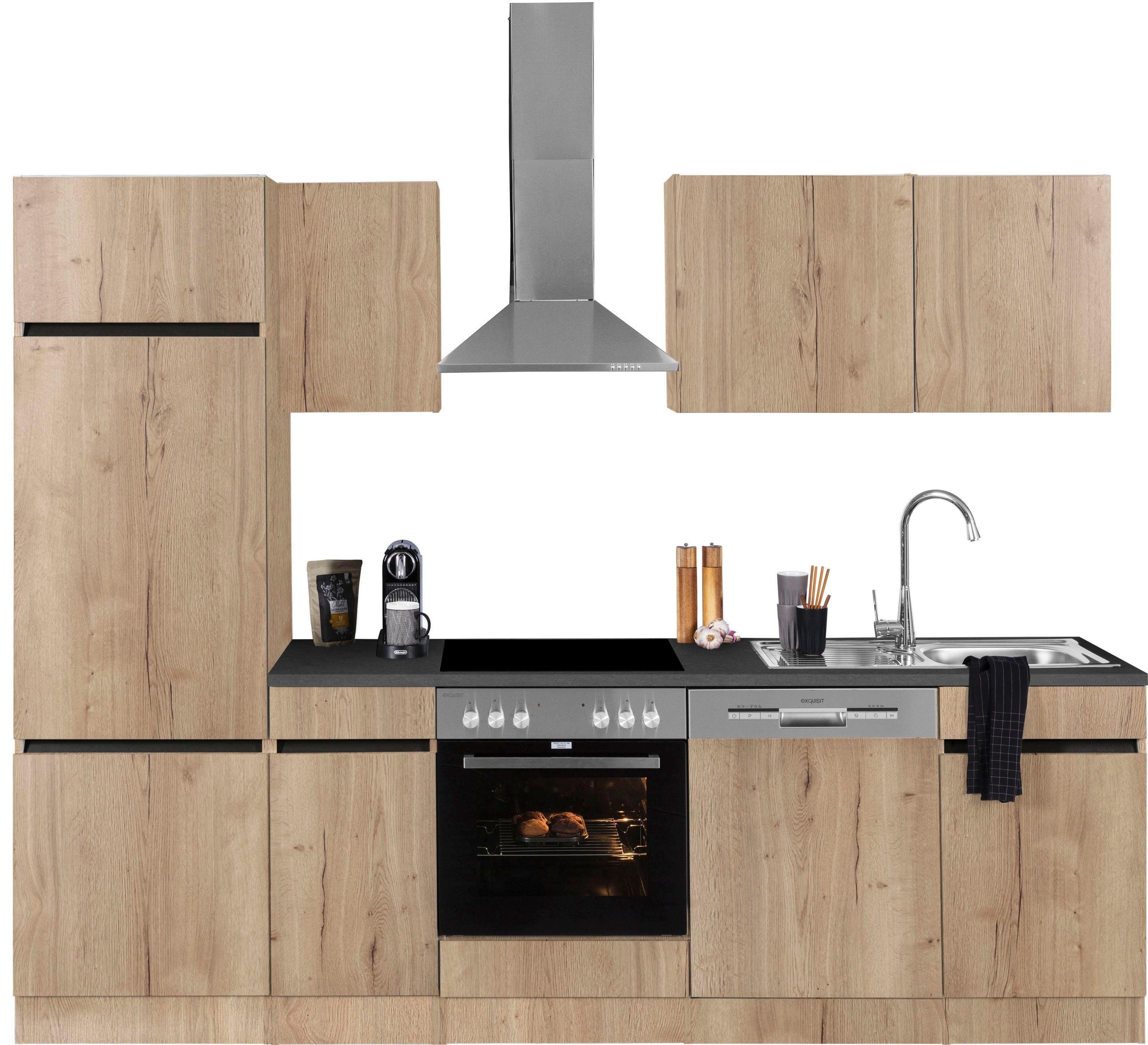 Front: wildeichefarben | Korpus: wildeichefarben | Arbeitsplatte: anthrazit