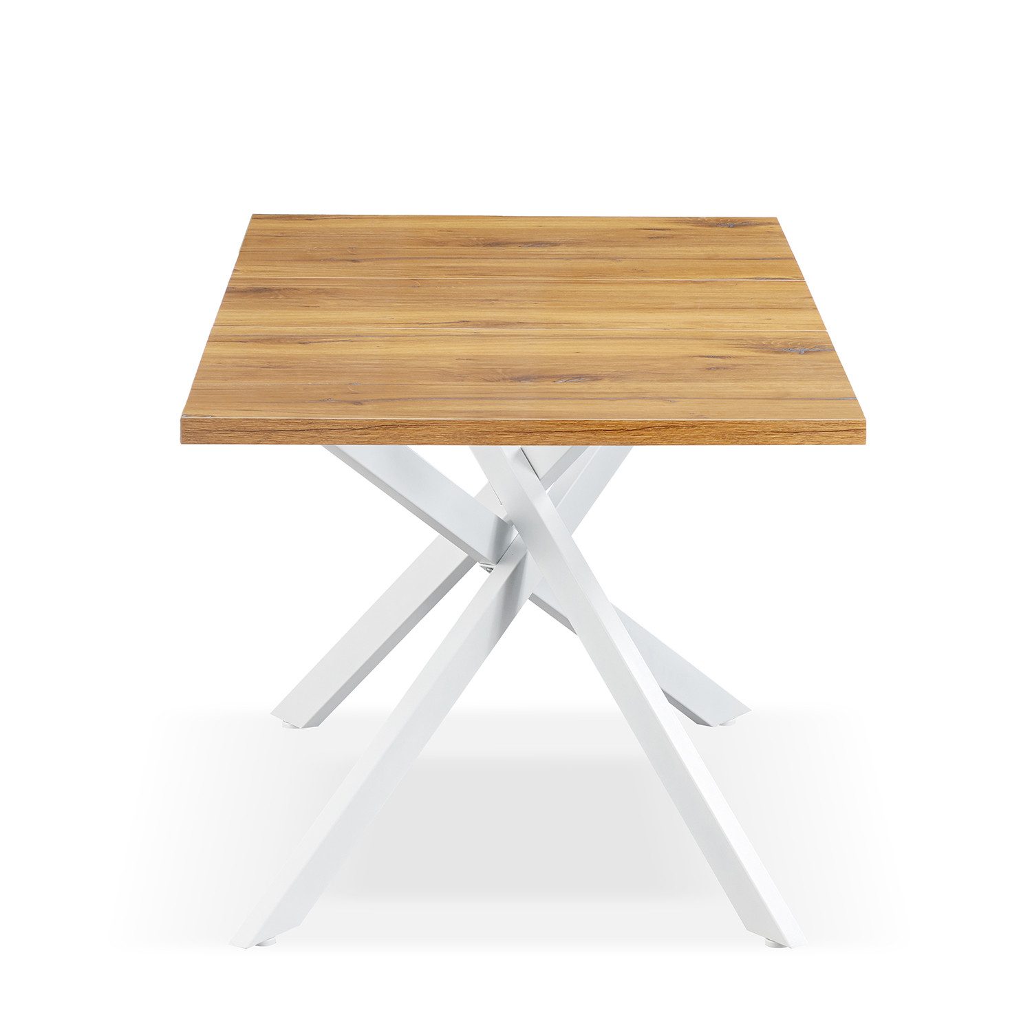 B&D home Esstisch LARS, Metallgestell schwarz oder weiß, ausziehbar 120-160cm, 4-6 Personen
