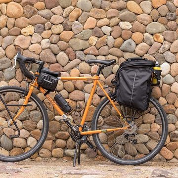ROCKBROS Fahrradtasche, erweiterba, mit Trennwand, Reflektierender Streifen