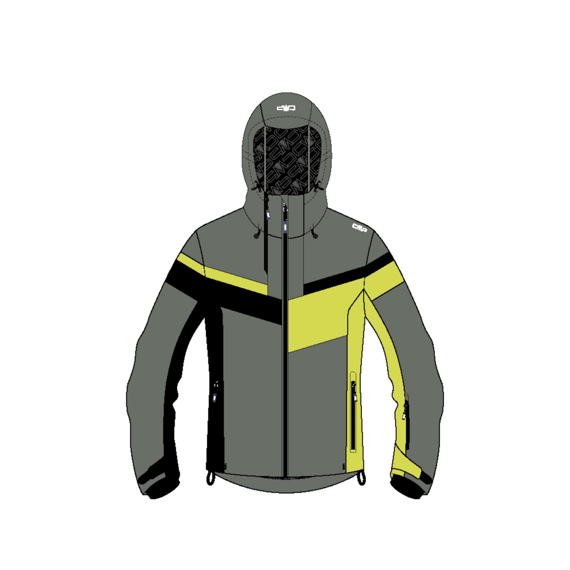Skijacke CMP Herren Skijacke Man Fix Hood Jacket 33W0827