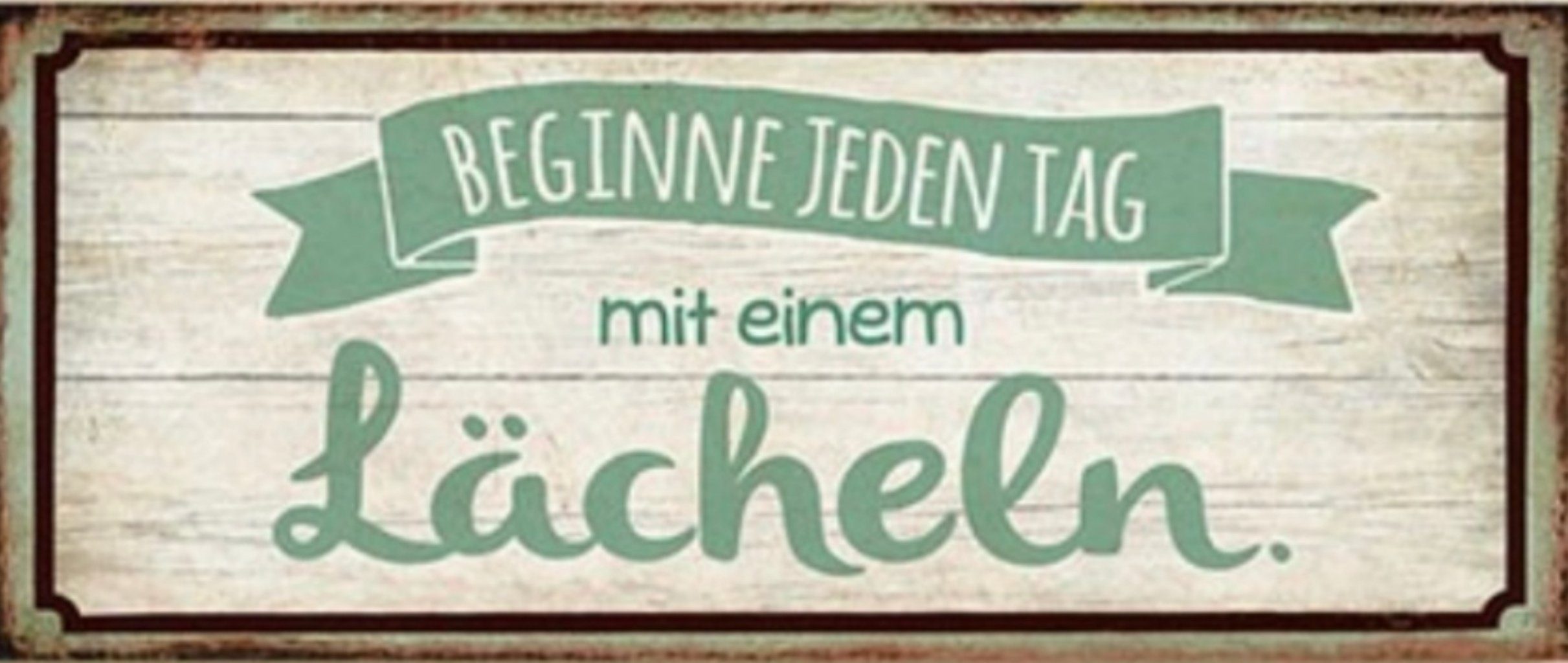 GILDE Wandbild, Sprüche, Vintage Retro Dekoschild, Material Metall