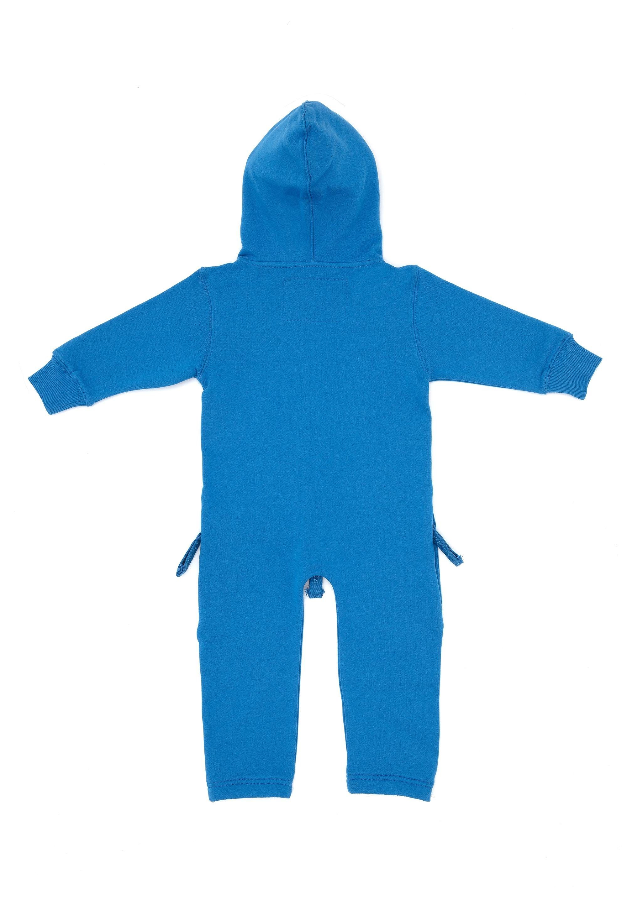 kuschelig blau-blau aus Material Jumpsuit weichem Moniz
