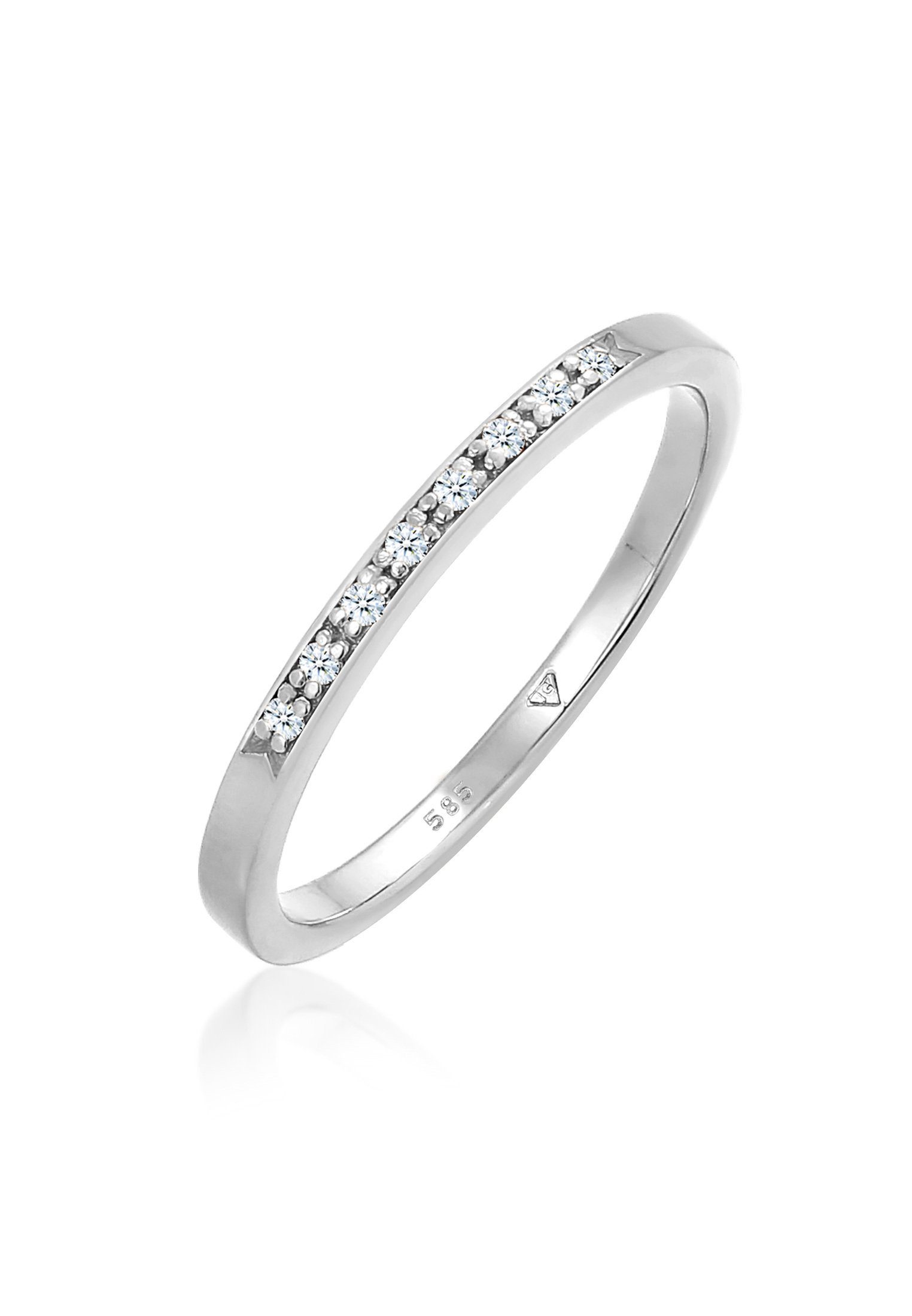 Elli DIAMONDS Verlobungsring Bandring Verlobung Diamant (0.04 ct) 585 Weißg günstig online kaufen