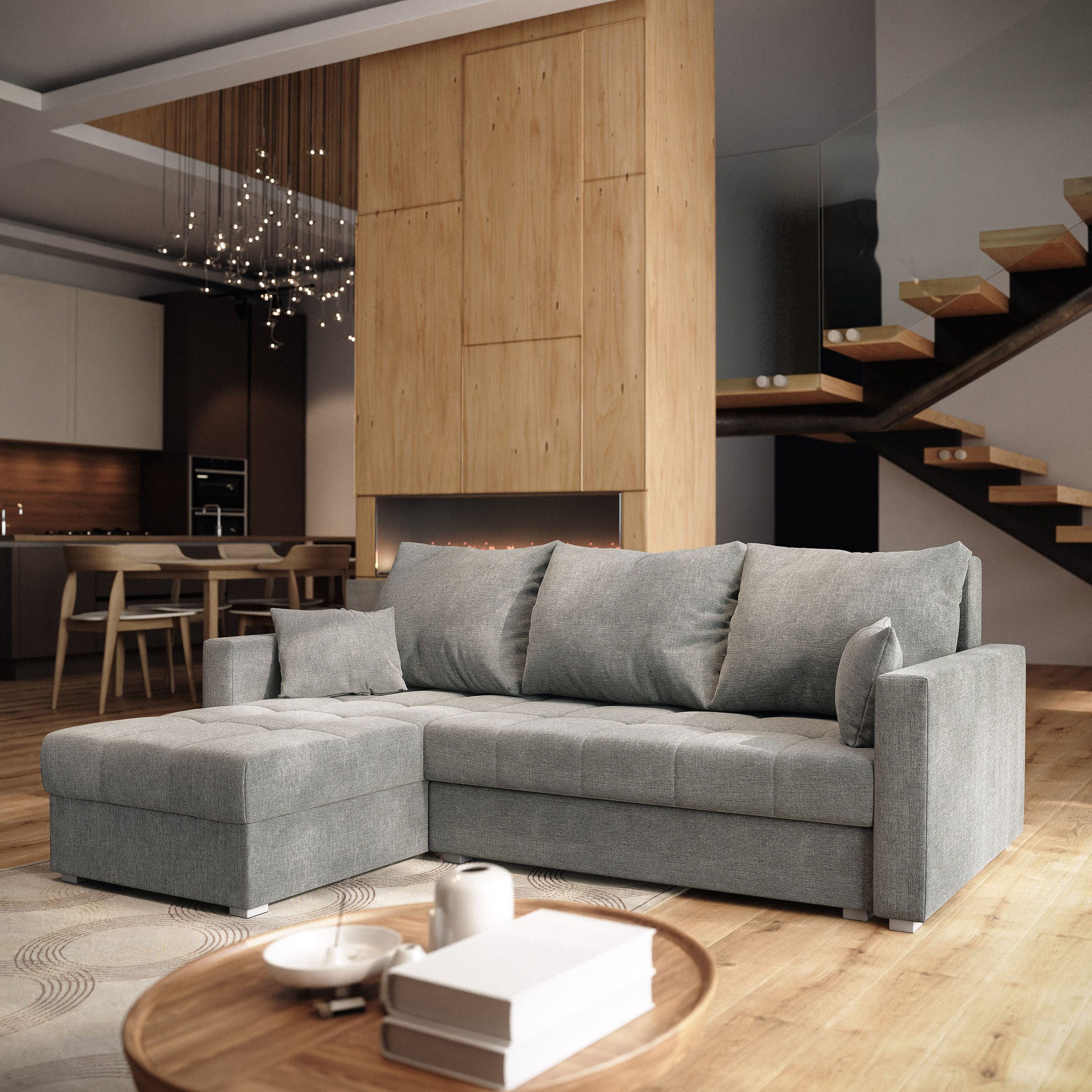 Masseno Ecksofa NIDA mit Schlaffunktion L-Form, günstig online kaufen