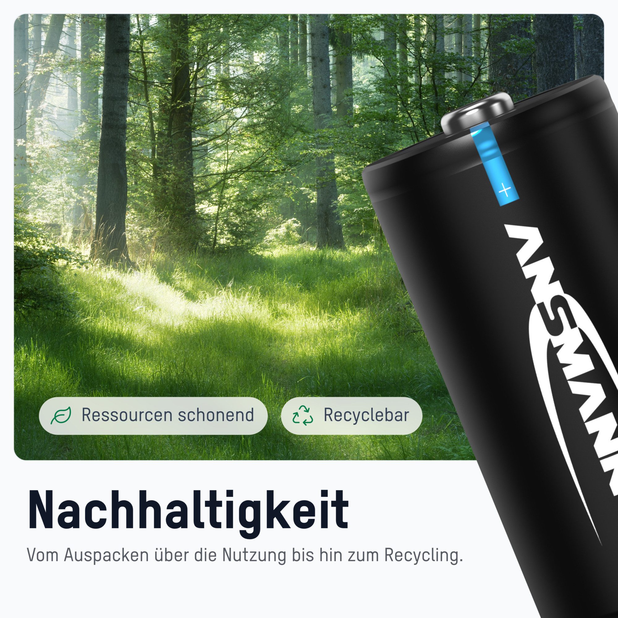 ANSMANN AG Akku Baby C, 4500 mAh 1,2V, 2 Stück, geringe Selbstentladung Akku 4500 mAh (1.2 V)