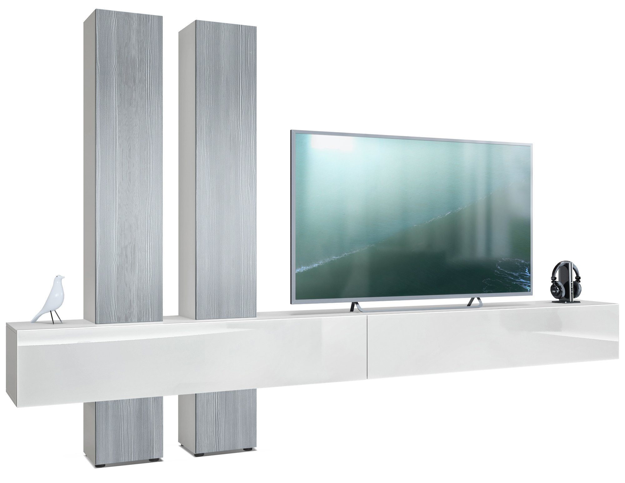 Vladon Wohnwand Moja, (Anbauwand, mit Rückwand günstig online kaufen