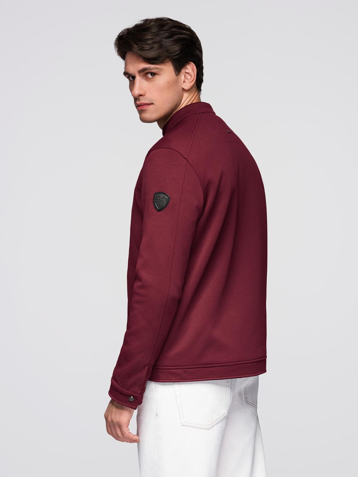 OMBRE Bikerjacke Herren Bikerjacke aus strukturiertem Material