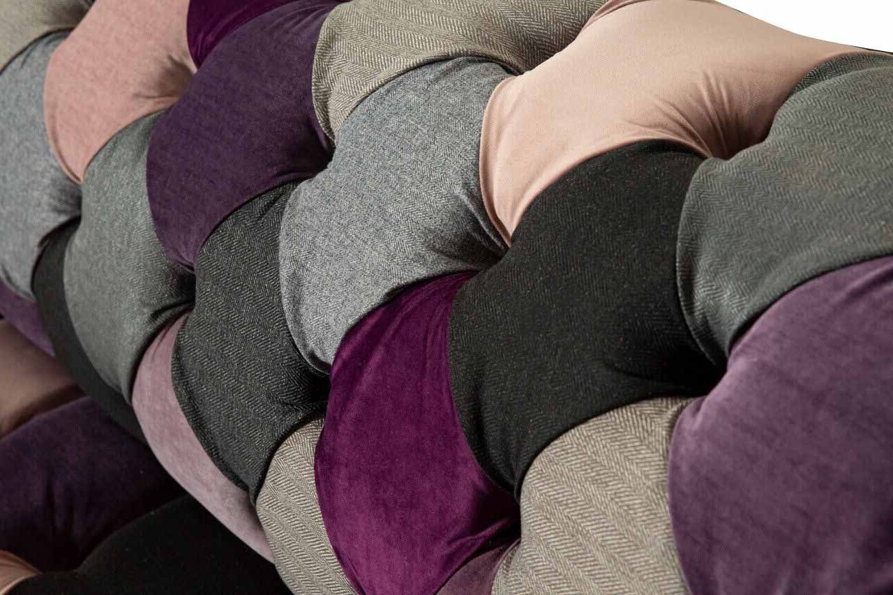 Klassisch Textil Chesterfield-Sofa, Chesterfield JVmoebel Wohnzimmer Sofas Design Sofa