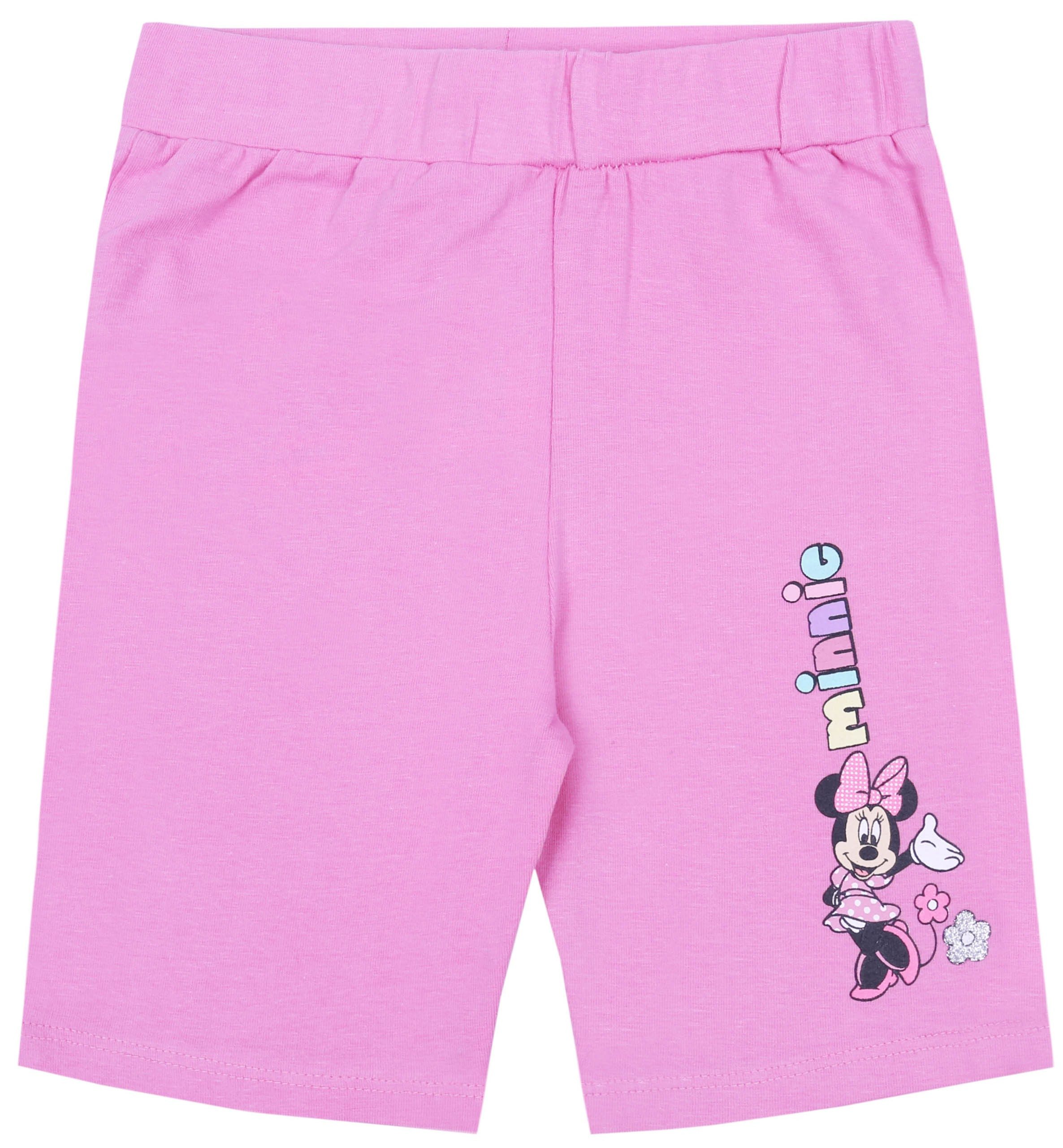 Sarcia.eu T-Shirt & Shorts Weiß-pinkes Set für Mädchen T-Shirt+kurze Hose Minnie Mouse 3 Monate