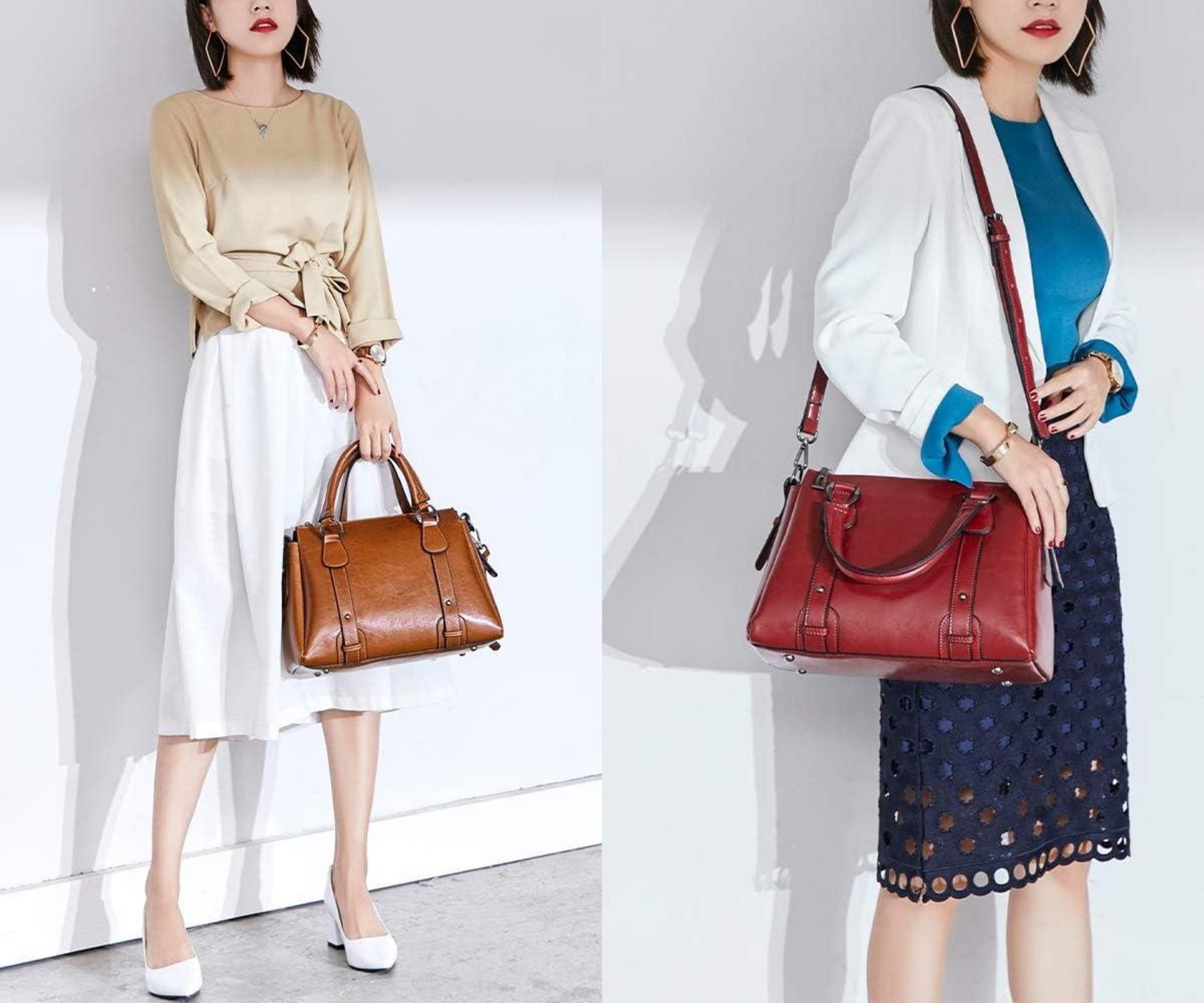LuxusKollektion Handtasche Damen Leder Handtasche Henkeltasche günstig online kaufen
