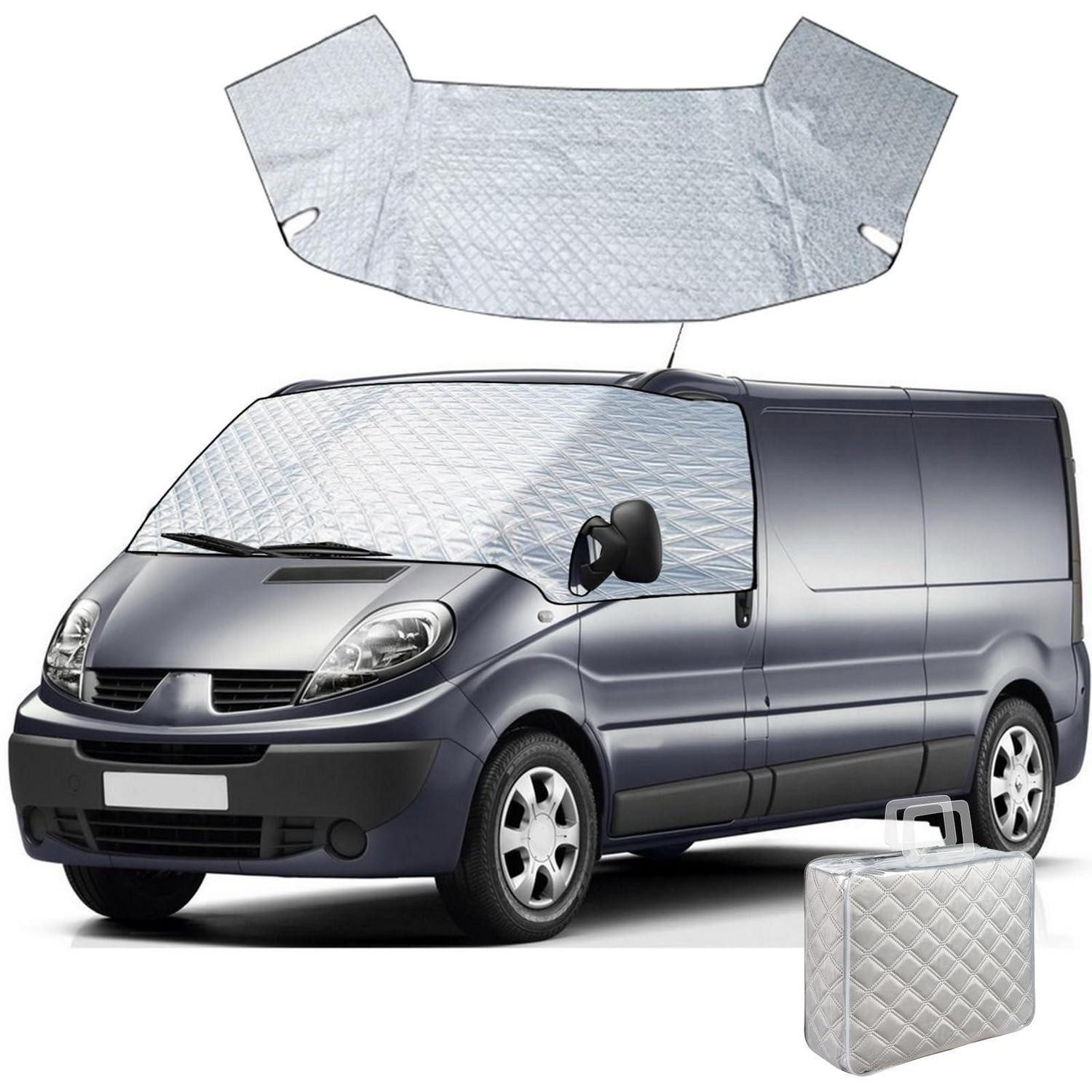 LuxusKollektion Frontscheibenabdeckung Frontscheibenabdeckung Vivaro für Vauxhall Vivaro 2001-2014, Silver A