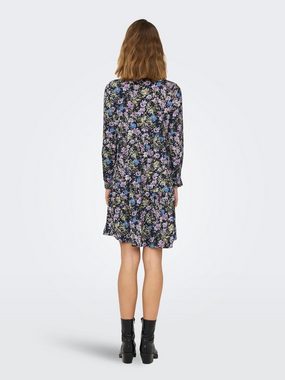 JACQUELINE de YONG Shirtkleid Kurzes Langarm Kleid Gemusterte Tunika Bluse JDYPIPER (lang) 4536 in Schwarz-2