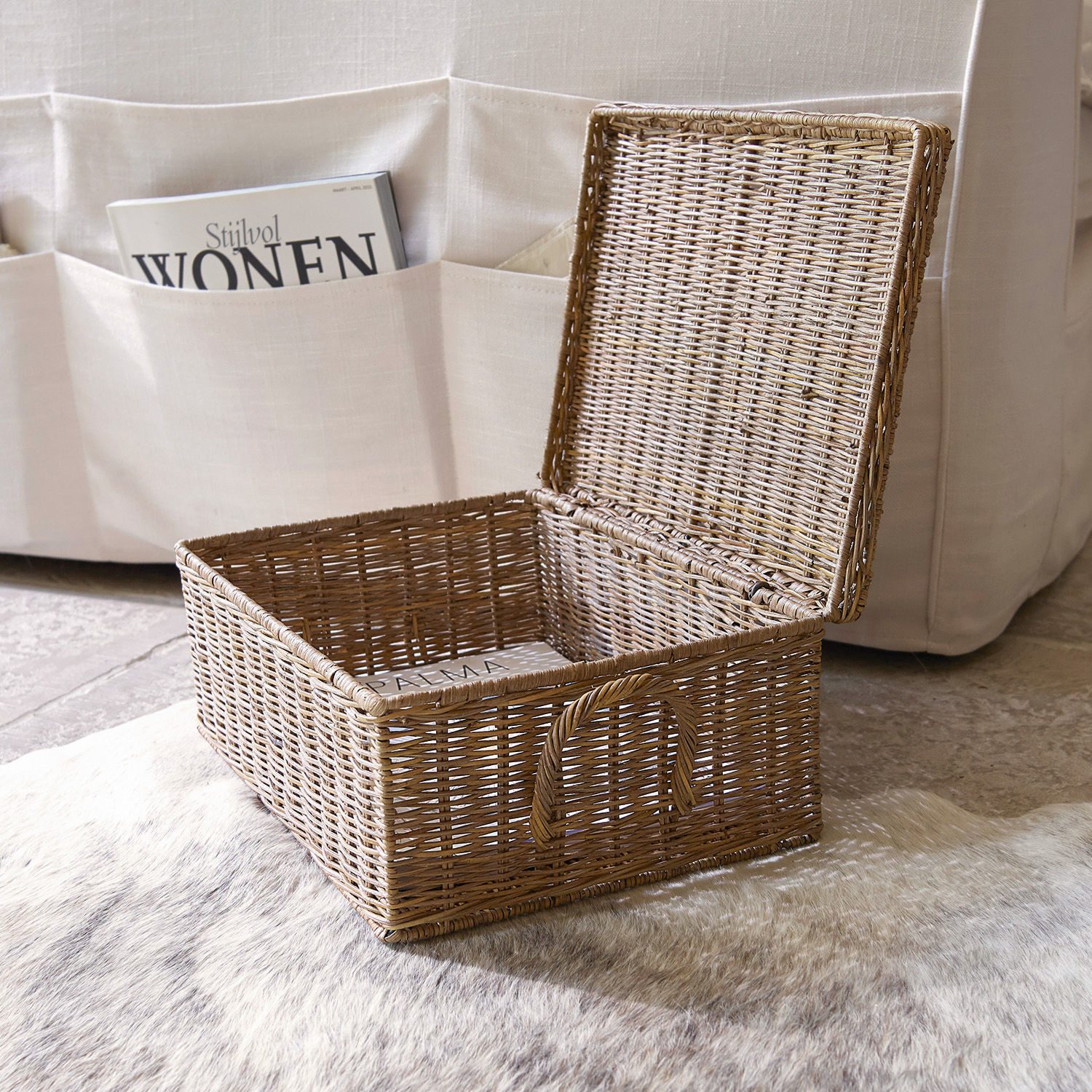 Mirabeau Dekokorb Box Carcans braun/weiß (kein Set, kein Set)