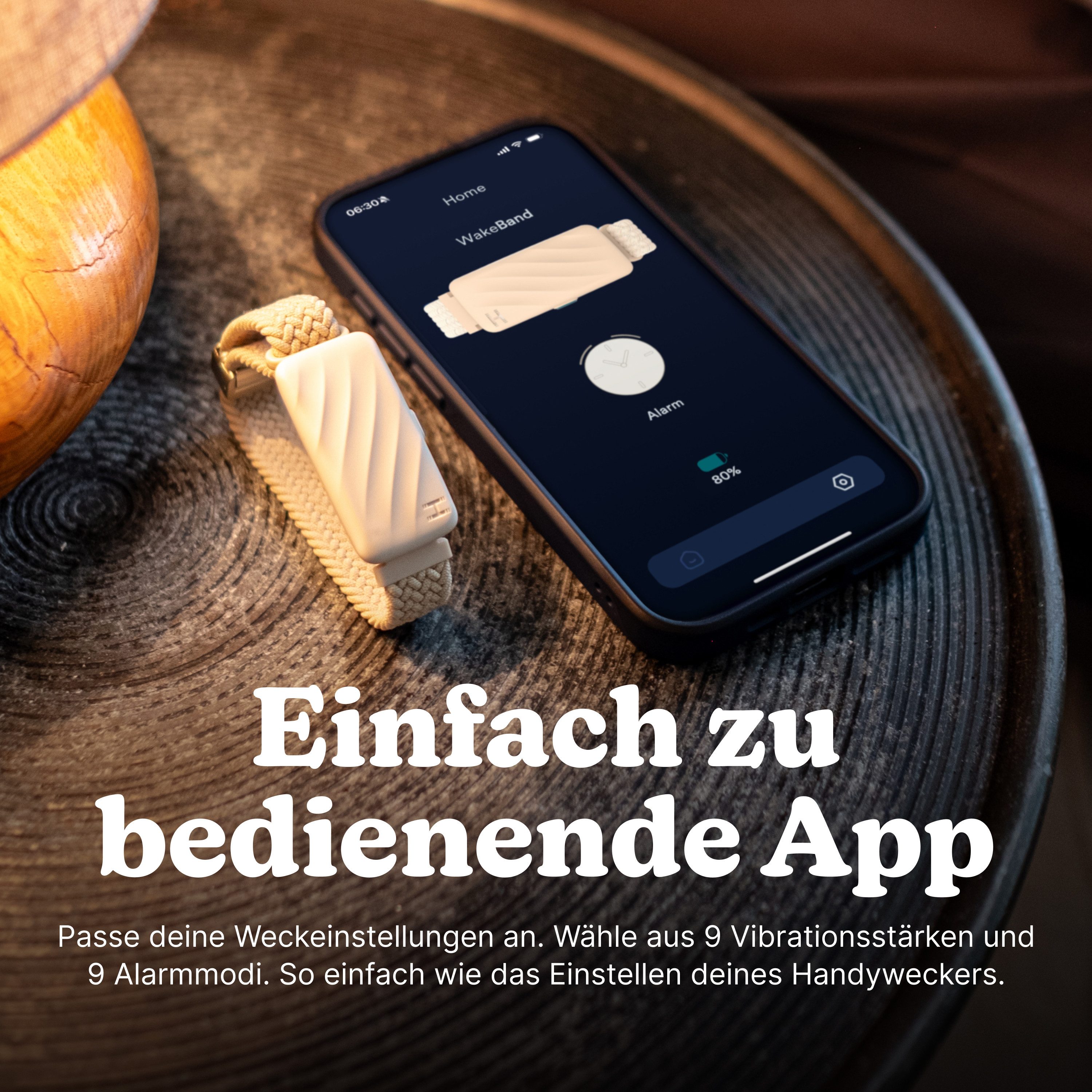HOMEDICS Wecker Homedics WakeBand Silent Alarm Vibrationswecker Schlafarmband Leiser Vibrationsalarm per App mit 9 Intensitäten und 9 Modi – Bild 5 von 5