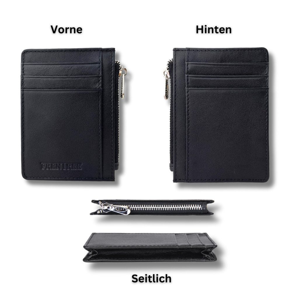 Frentree Kartenetui Mini-Geldbörse aus Echtleder, elegantes Portemonnaie, f günstig online kaufen