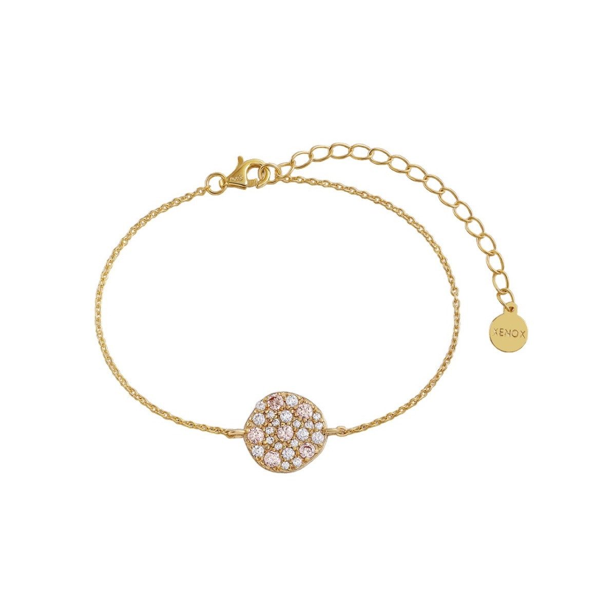 XENOX Armband Xenox Armband Damen Classic Circle Zirkonia Silber Vergoldet XS6095G