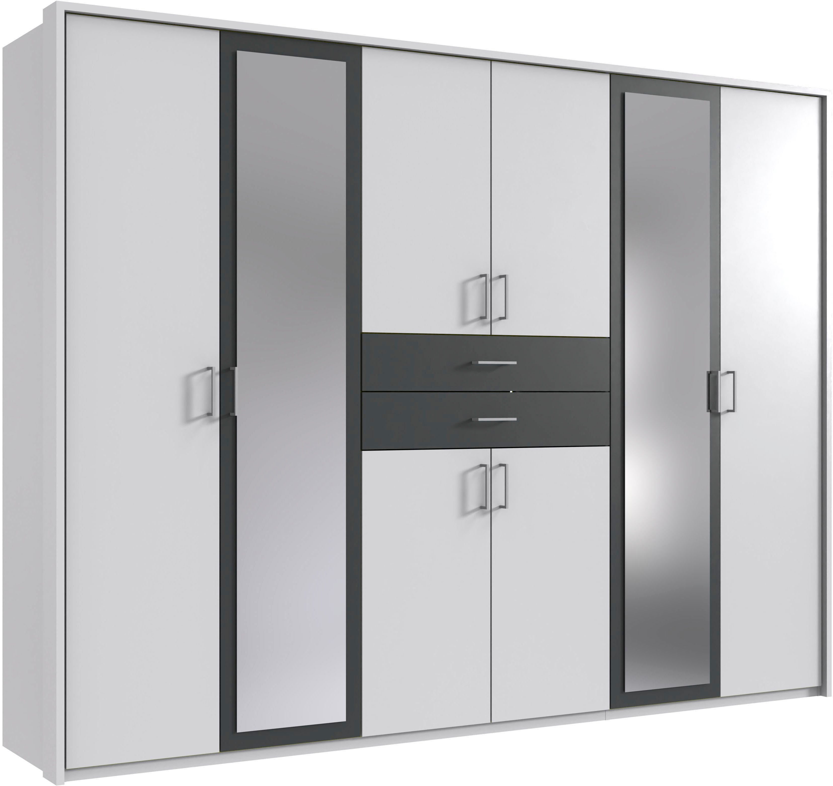 Wimex Kleiderschrank Diver Drehtürenschrank mit Spiegel, in der Breite 270cm Bestseller Schlafzimmerschrank wahlweise 3 Innenausstattungen