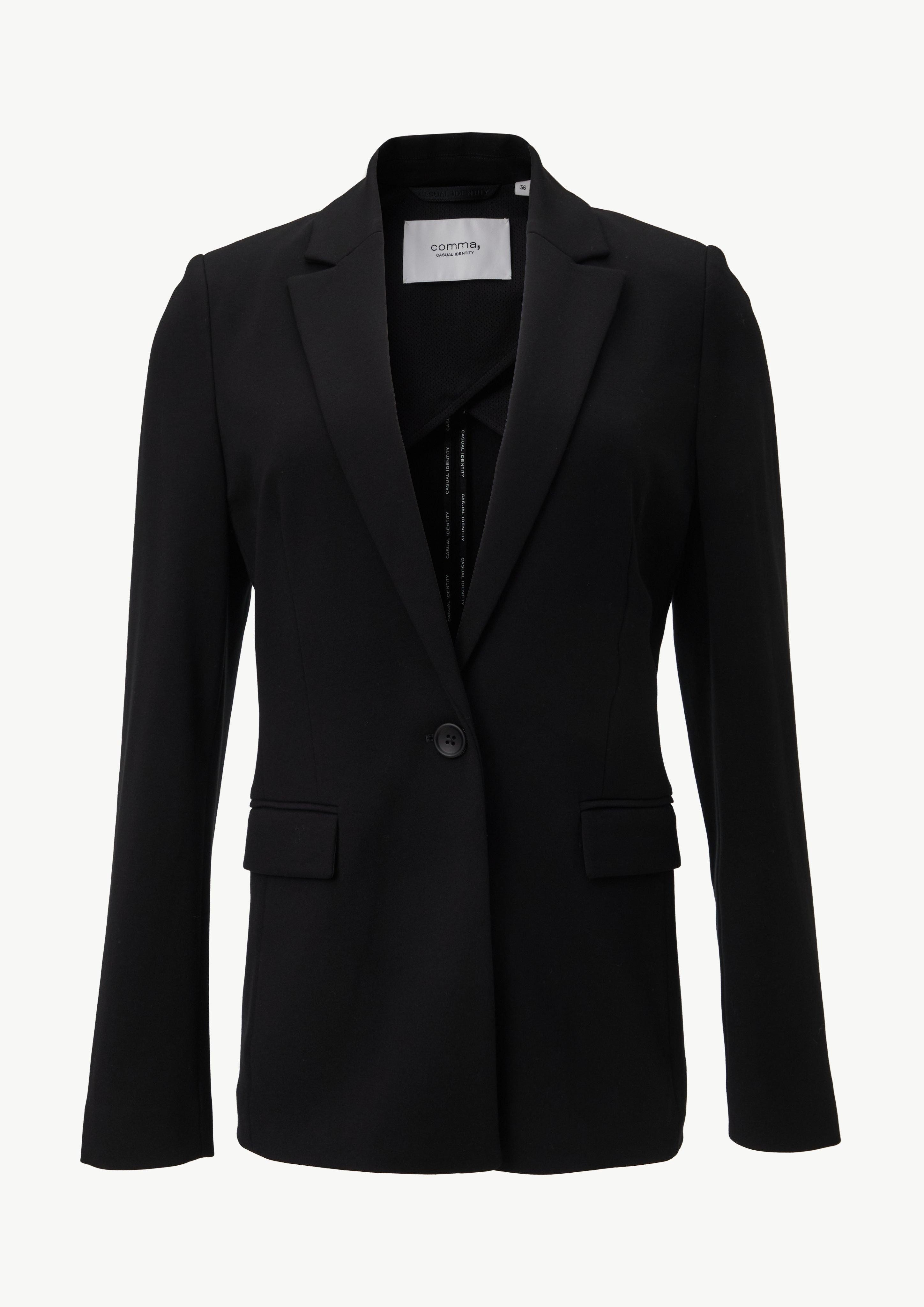 Blusenblazer Blazer aus Jersey mit Reverskragen