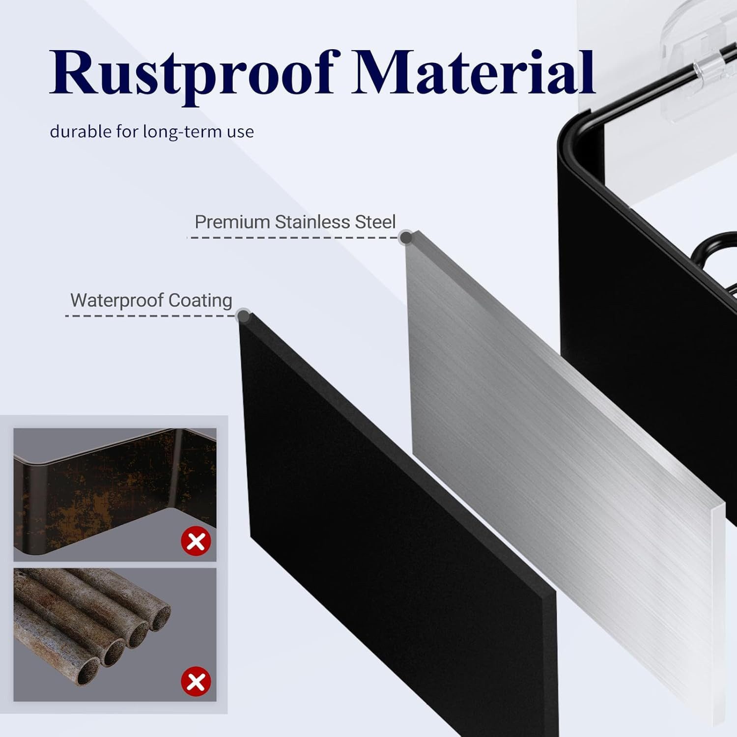 POPOLIC Duschablage 2 Stück rostfreie Badezimmer Organizer,Duschkorb ohne B günstig online kaufen