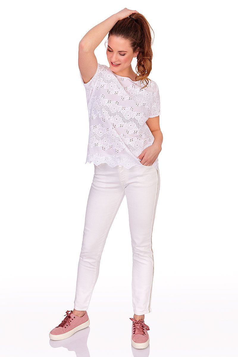 Lieblingsstück Trachtenbluse Blusenshirt - RENEE - weiß