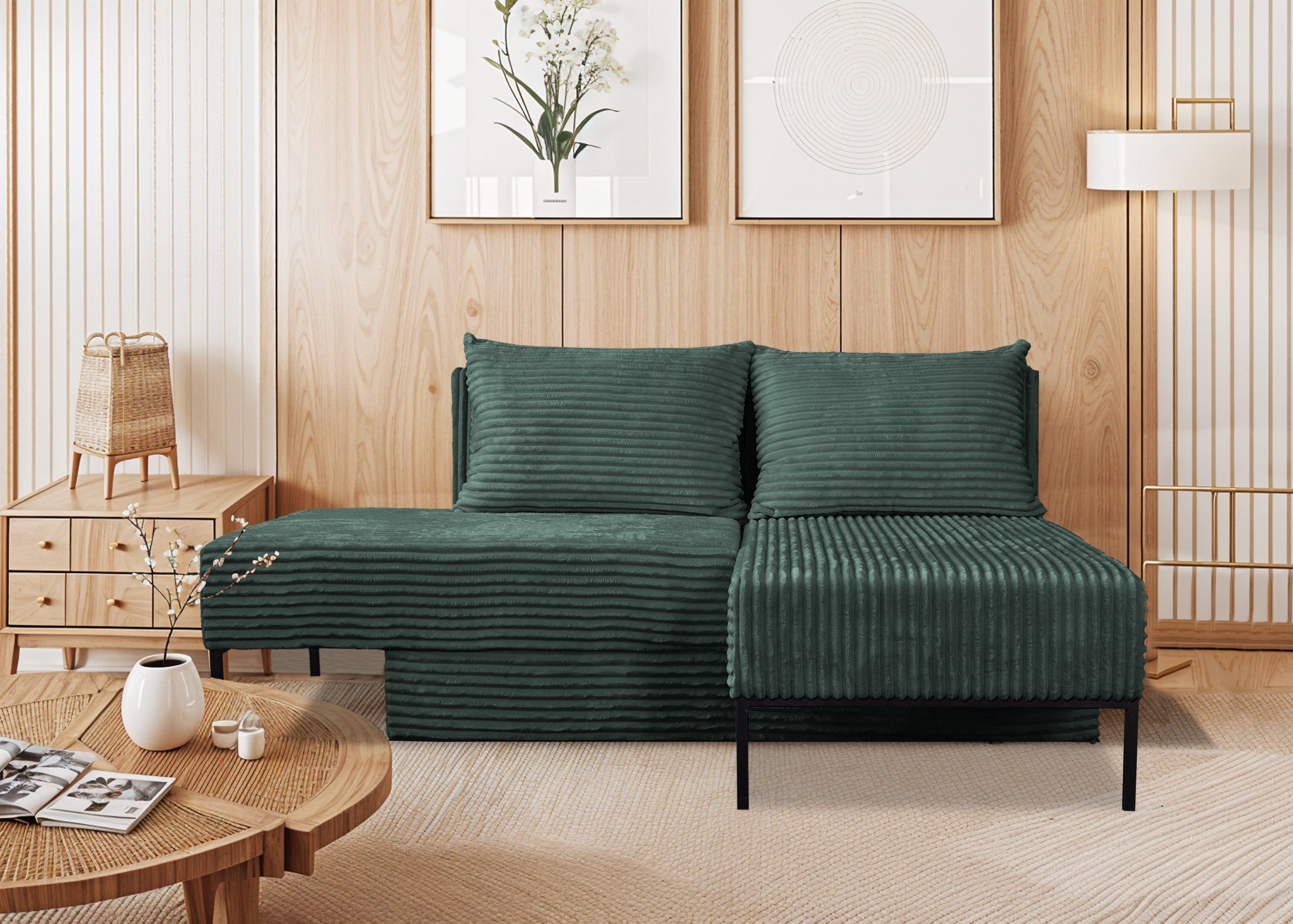 Kaiser Möbel Ecksofa Sofa, Betten, Liegestuhl, MOOKA 4in1-Multifunktions-System