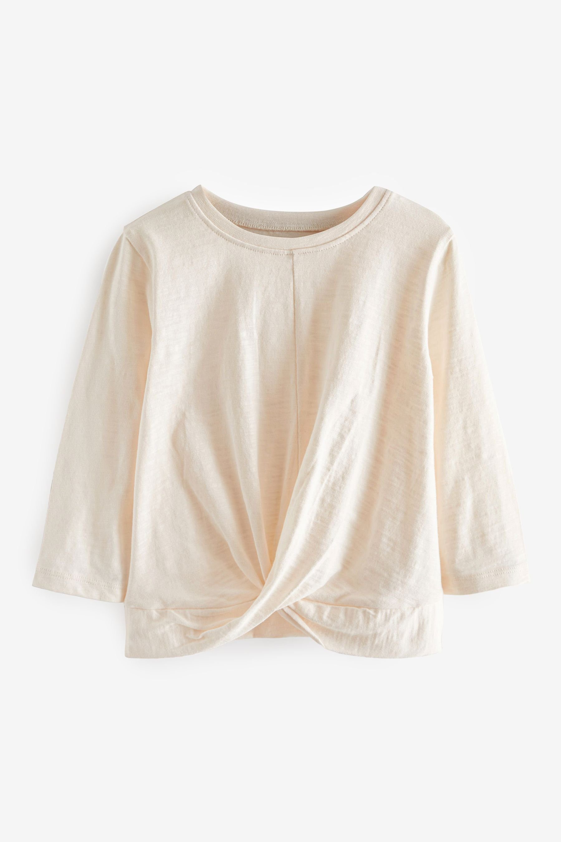 Next Langarmshirt Long Sleeve Twist Front T-Shirt (1-tlg) Pale Pink | Shirts