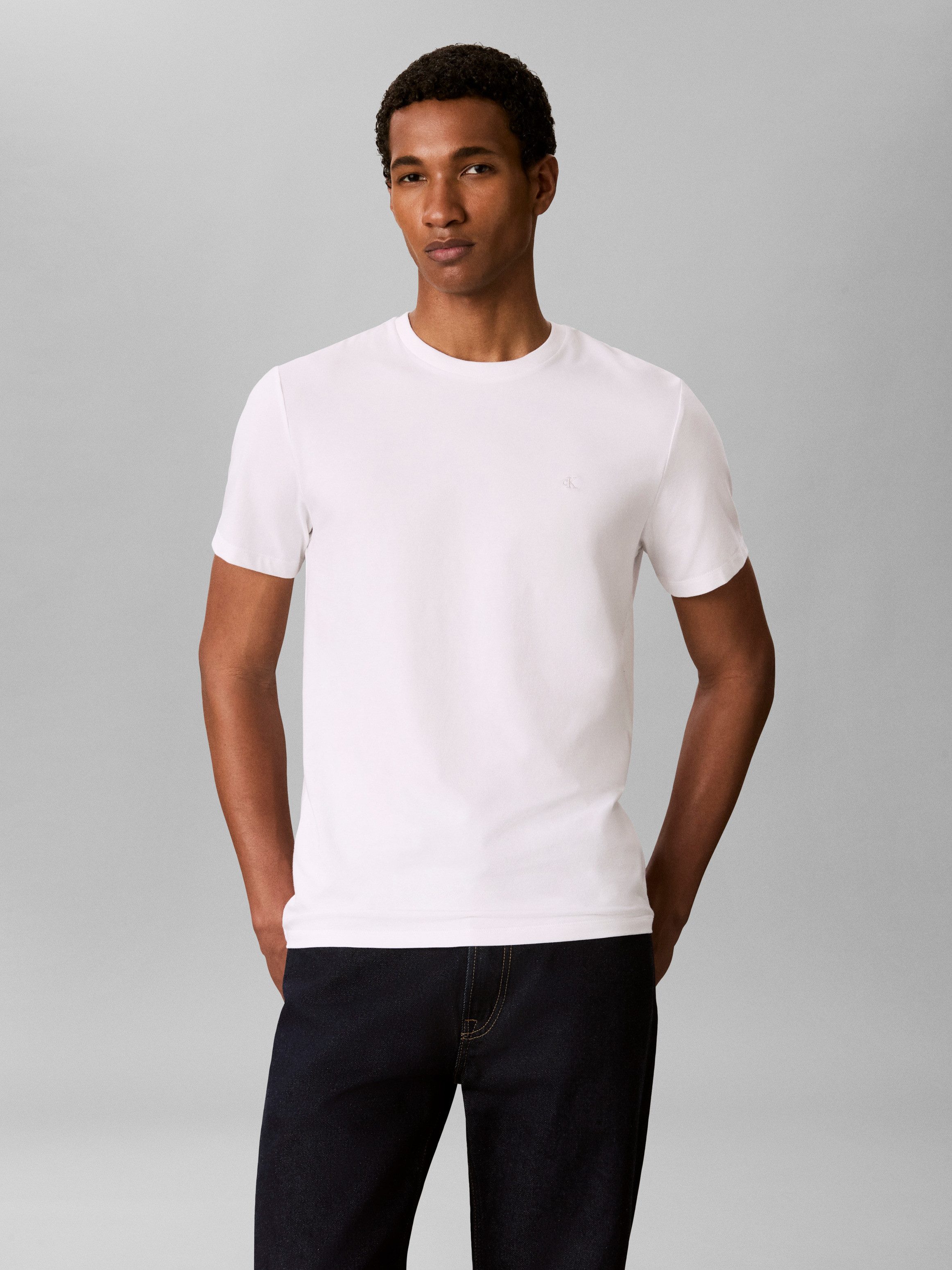 Calvin Klein Jeans T-Shirt 2 Pack SS STRETCH COTTON SLIM TEE (Packung, 2-tlg) Rundhalsausschnitt, slim fit – Bild 3 von 5