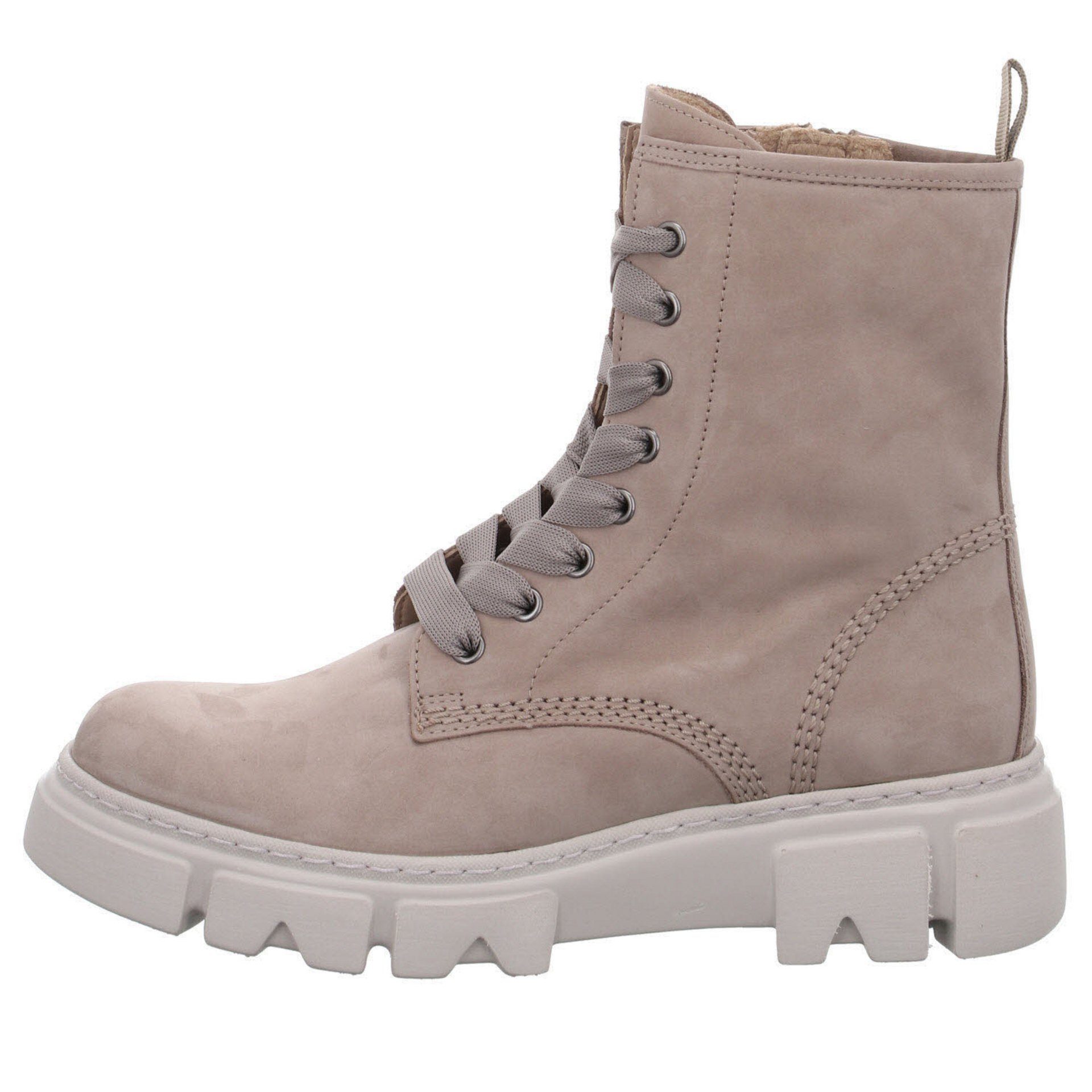 Gabor Schnürstiefel Boots Nubukleder beige-mittel Nubukleder uni