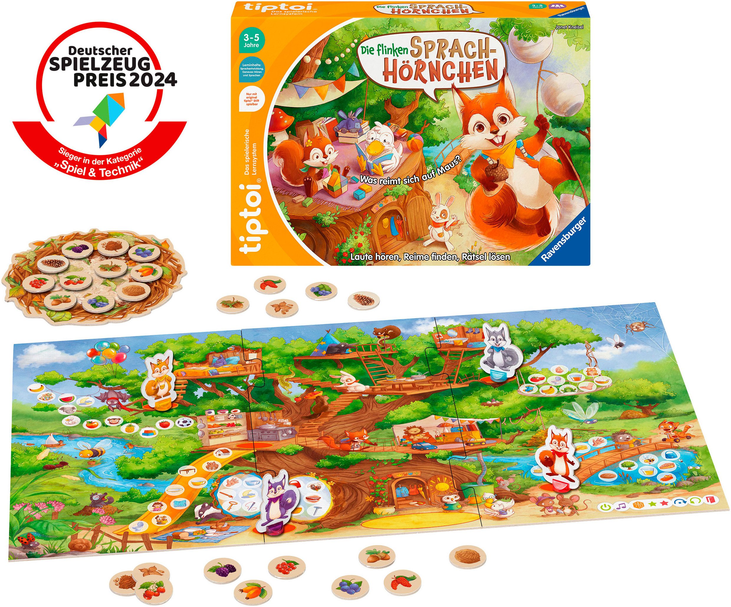 Ravensburger Spiel tiptoi® Die flinken Sprach-Hörnchen – Bild 2 von 4