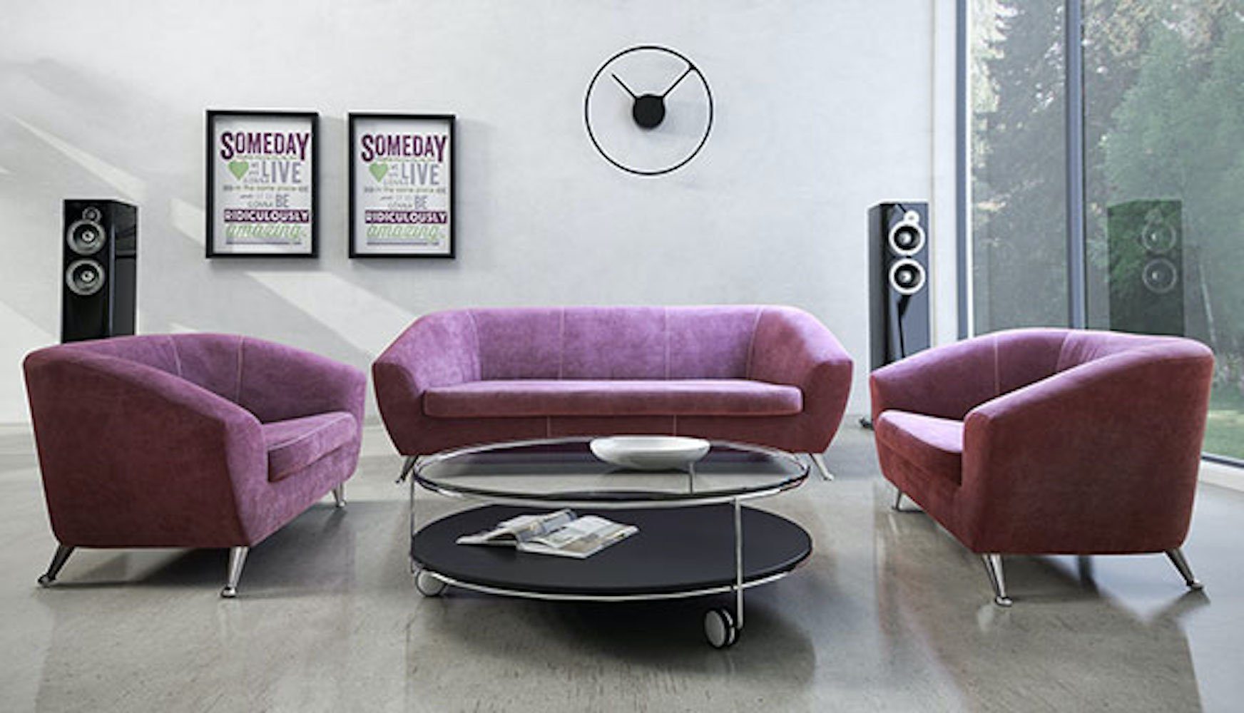 Sofa mit Feldmann-Wohnen Lira, Farbe wählbar mint 202cm Wellenunterfederung 11) (Avra