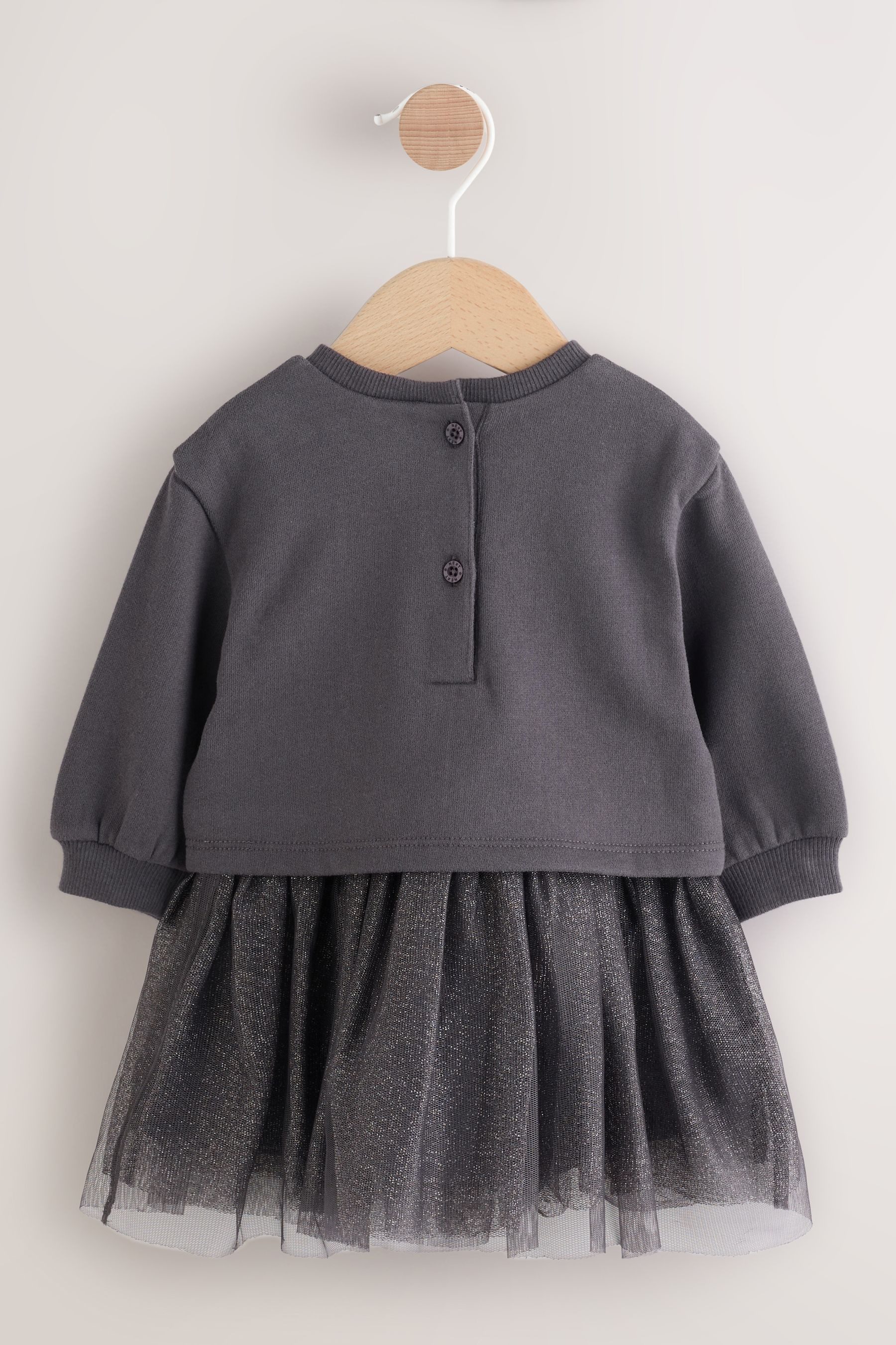 Next Strickkleid Glitzerndes Baby Meshkleid (1-tlg)