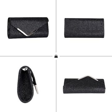 Coonoor Abendtasche Damen Glitzer Abendtasche Umschlag Clutch Kette Abnehmbar (1-tlg), Einfach und großzügig