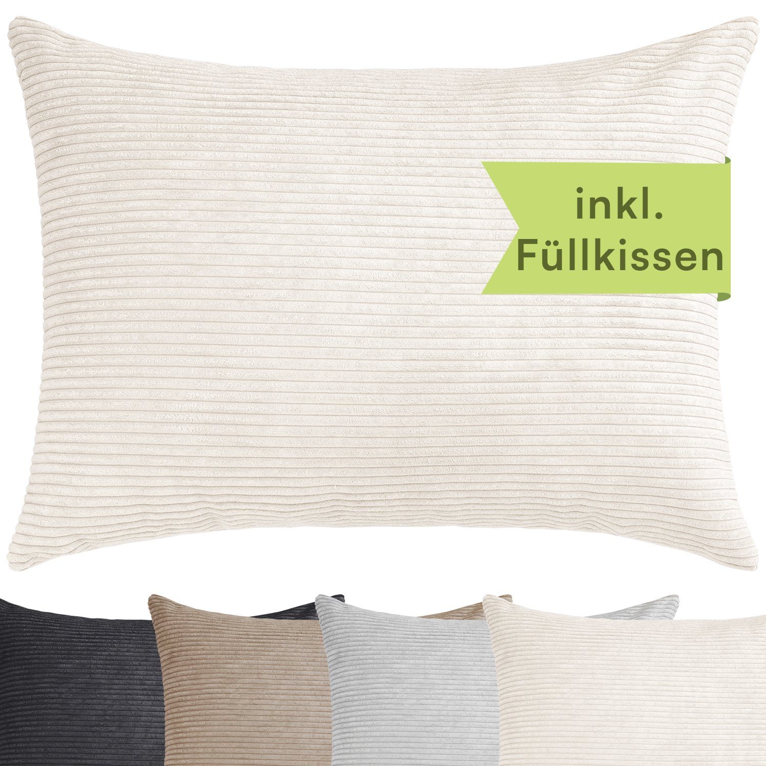 Selfitex Декоративные подушки XXL 60x80 inkl. Füllkissen kuschelweiches Lesekissen, Rückenkissen, Sofakissen, für Couch, Bett oder als Polster jeglicher Art