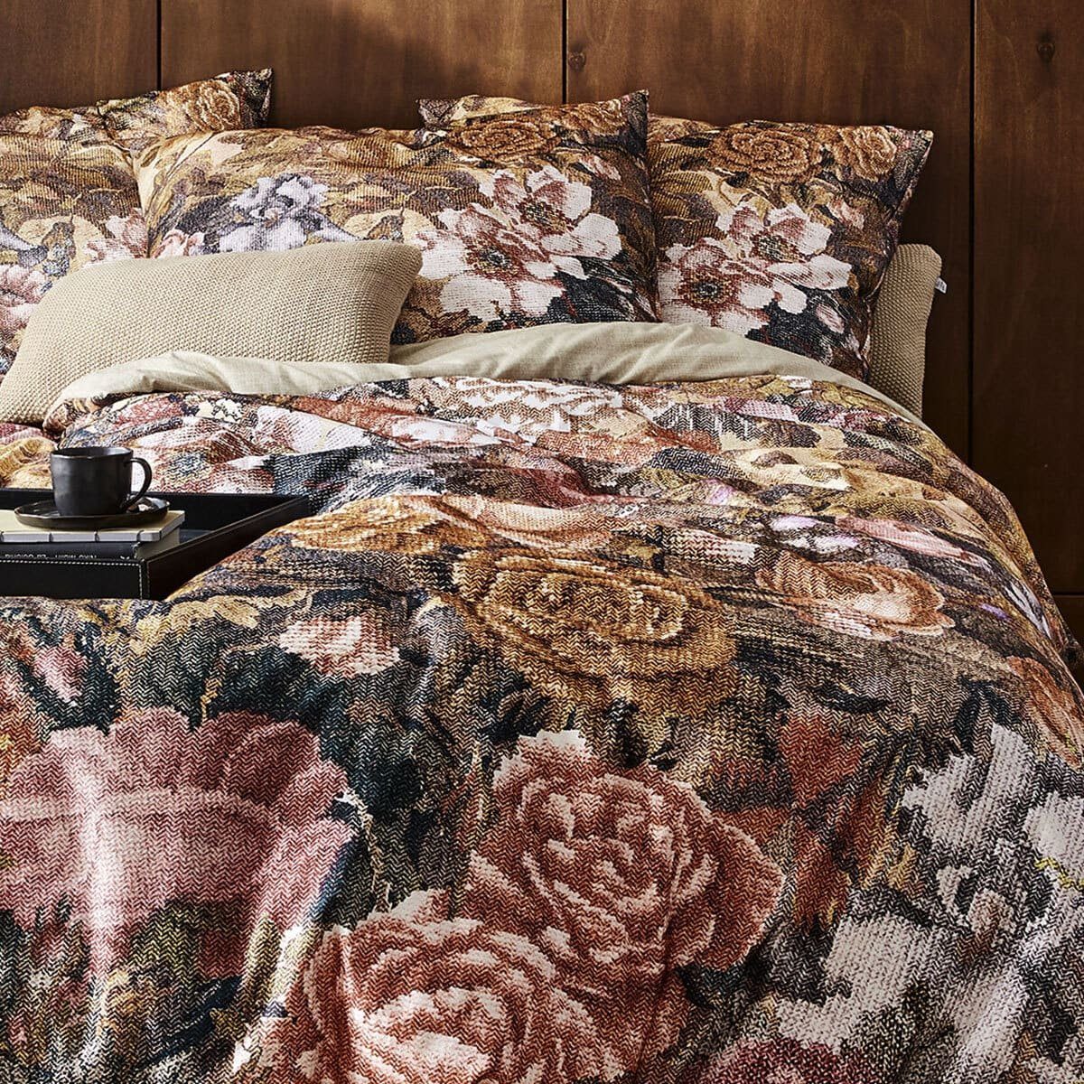 Irisette Bettwäsche Irisette Flausch Cotton Bettwäsche Zobel 8873-50 Blumen Kupfer 135x200, Flausch-Cotton, 2 teilig