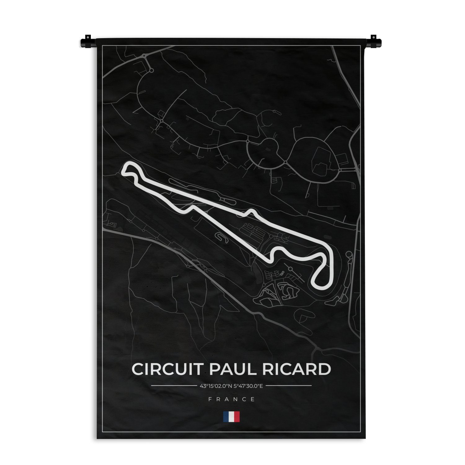 MuchoWow Wanddekoobjekt Rennstrecke - F1 - Rennstrecke - Frankreich - Circuit Paul Ricard -, Wanddeko für Wohnzimmer, Schlafzimmer, Kleid, Wandbehang, Kinderzimmer