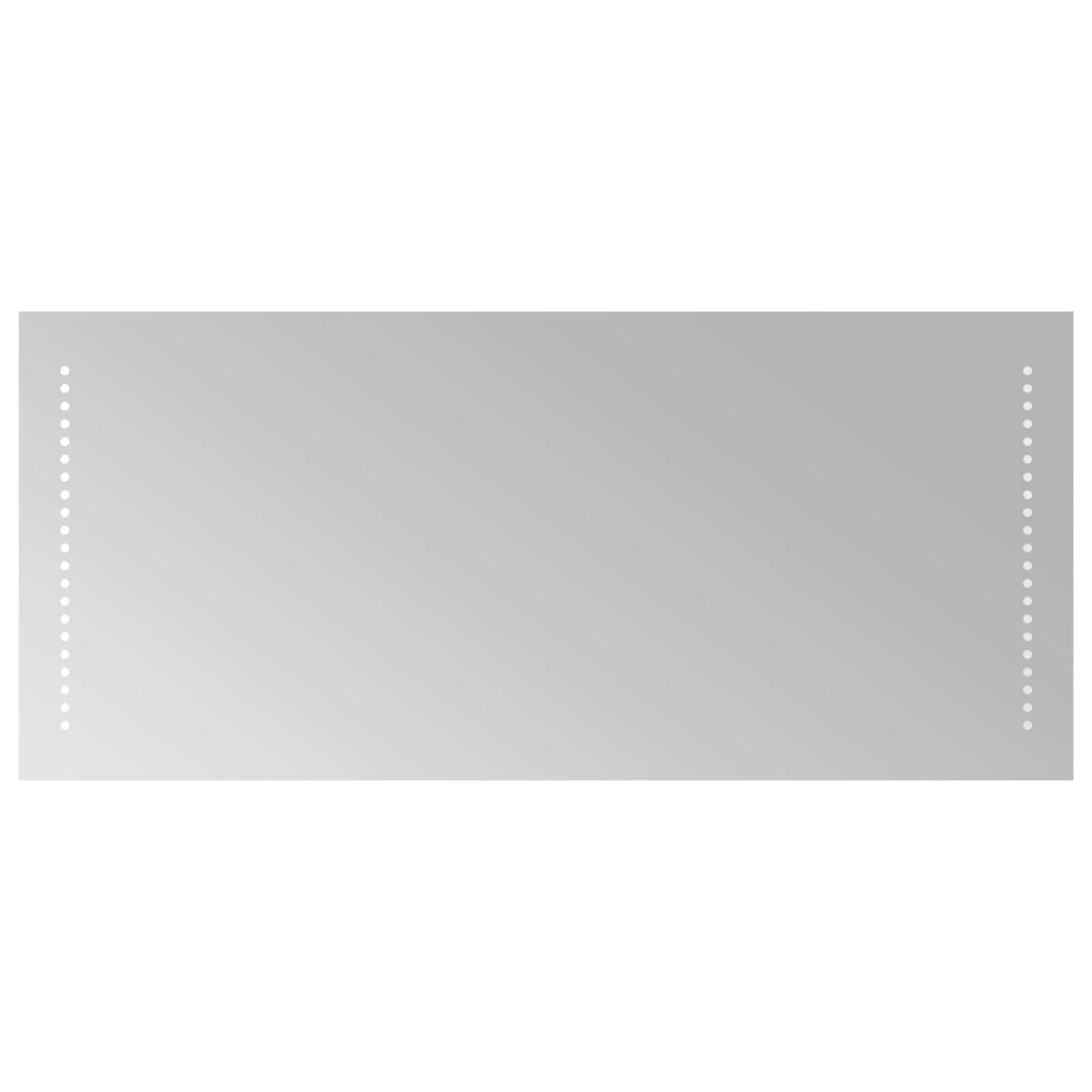 vidaXL Spiegel LED-Badezimmerspiegel Transparent 90 x 40 cm Gehärtetes Glas (1-St)