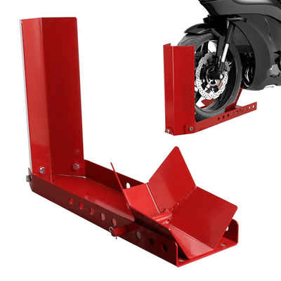 Clanmacy Motorradheber Motorradständer Halter Verladehilfe Schiene Motorradwippe, Stahl Vorderradklemme Motorrad Wippe Radwippe