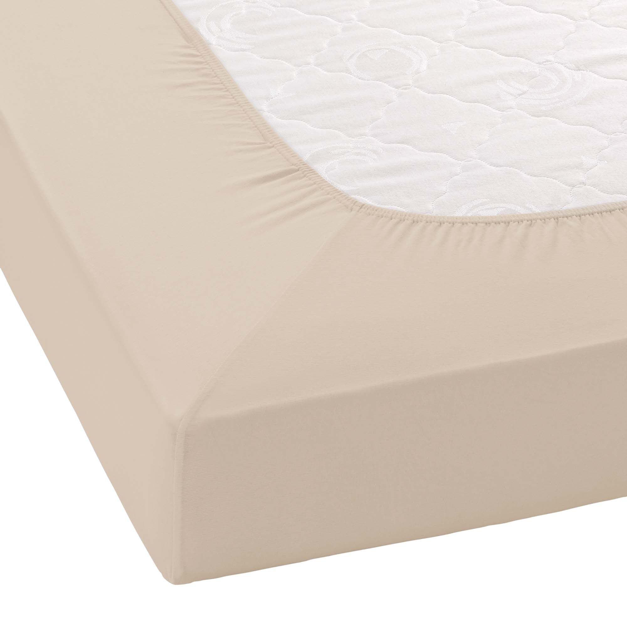 Janine Spannbettlaken ELASTIC 5002 Jersey Bettlaken mit Elasthan, 190 g/m², Jersey-Elasthan, Gummizug: rundum, (1 Stück), für Matratzen bis 35 cm Höhe, 95% Baum – Bild 3 von 5