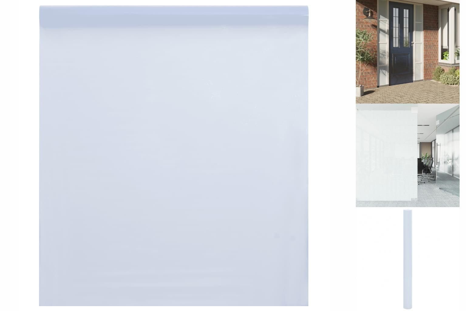 vidaXL Wandpaneel Fensterfolie Statisch Matt Transparent Weiß 45x2000 cm PVC