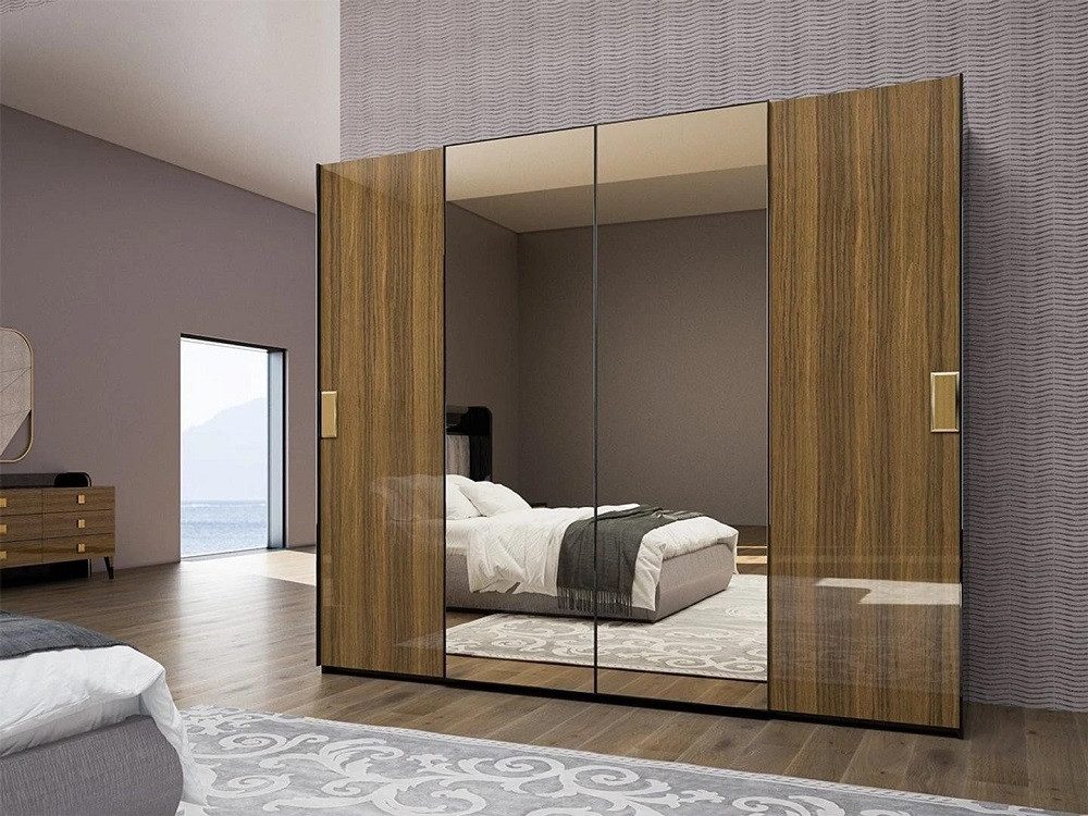 Xlmoebel Kleiderschrank Luxuriöser Kleiderschrank aus hochwertigem Holz in elegantem Design (1-St., Kleiderschrank) Hergestellt in Europa