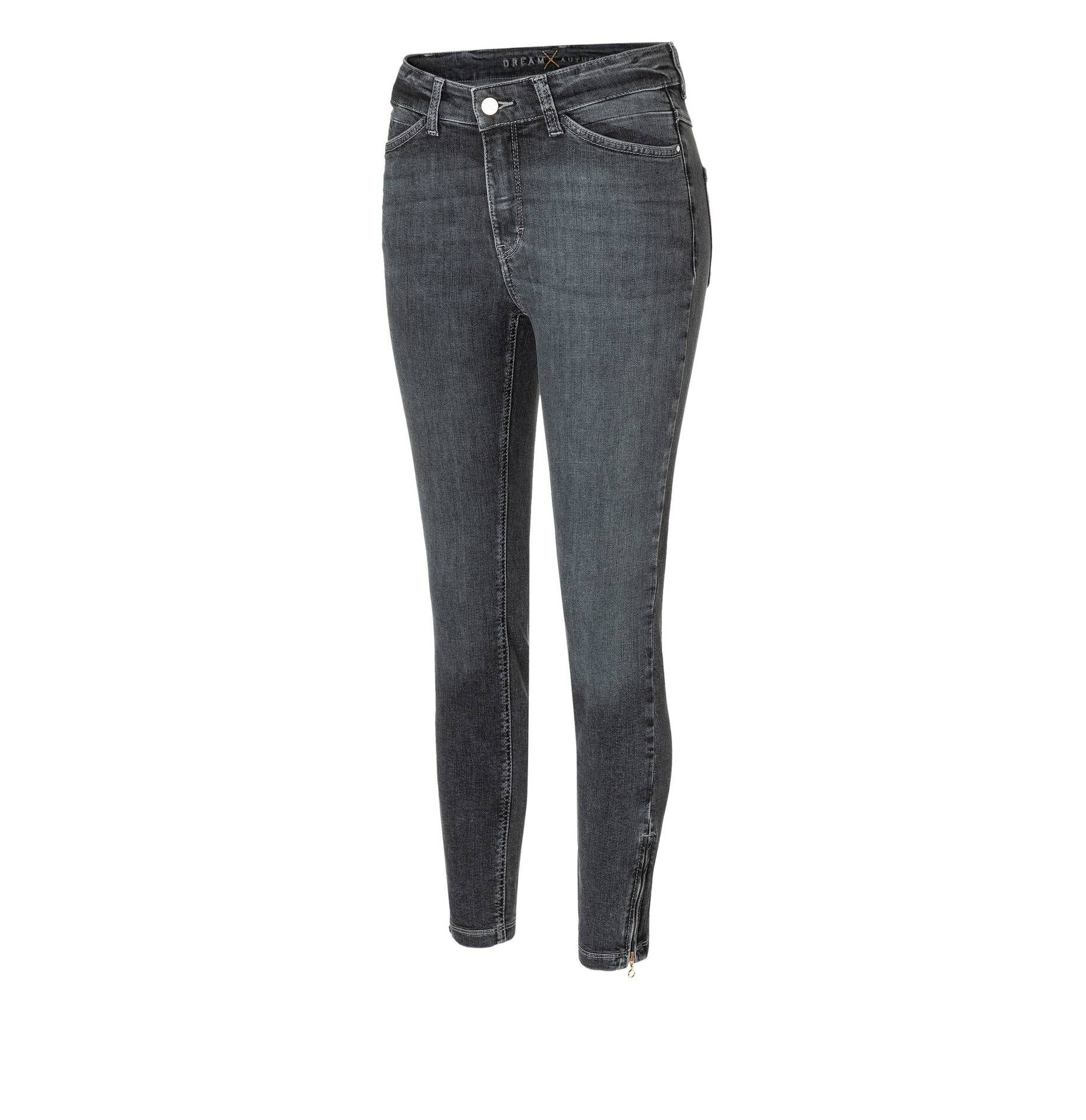 Slim Fit grau CHIC verkürzt Jeans DREAM (1-tlg) (13) MAC 5-Pocket-Jeans Damen