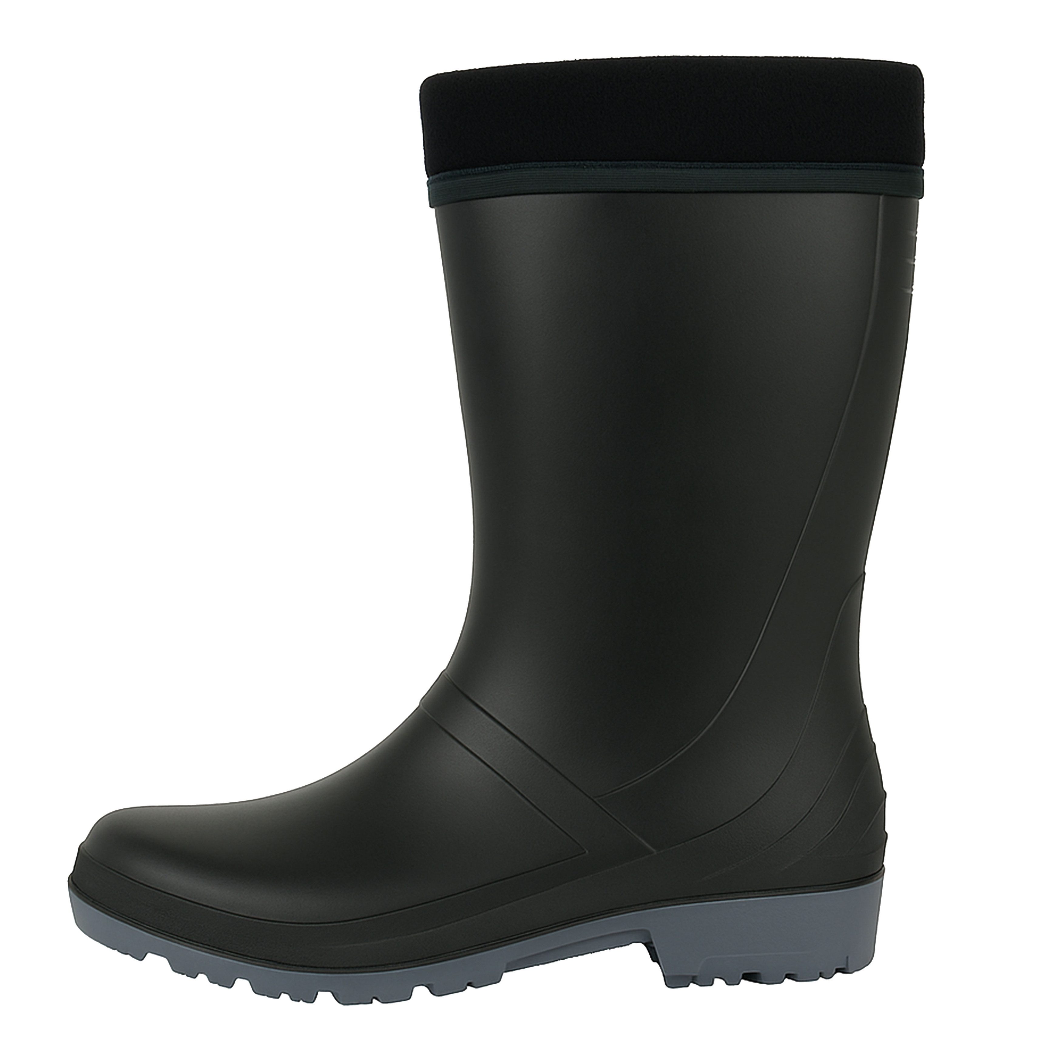Fjordvik Herren PVC-Thermostiefel mit herausnehmbarem Winterfutter – Schwarz Резиновые сапоги (Isolierende Winterboots mit Fleecefutter für Hof und Spaziergang) Pflegeleichtes Material lässt sich schnell und sauber abspülen
