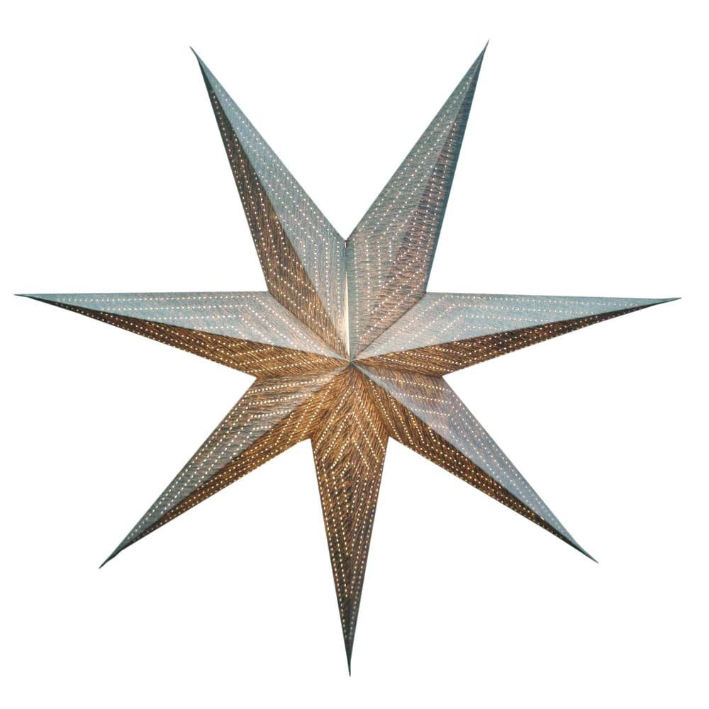 MICA Adventskranz Stern aus Papier - grau - ca. 60 cm
