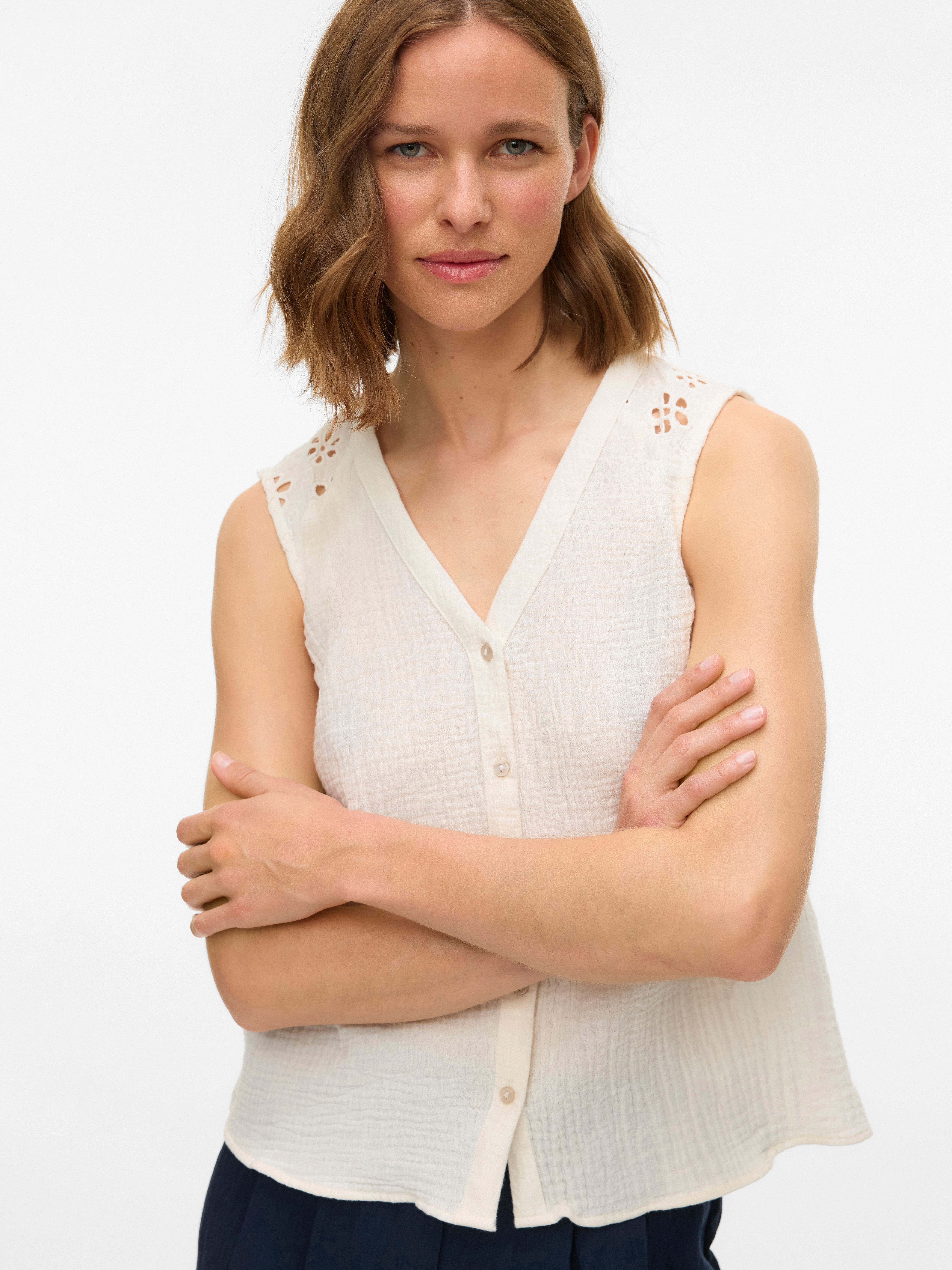 Vero Moda Blusentop VMNATALI SL TOP WVN GA günstig online kaufen